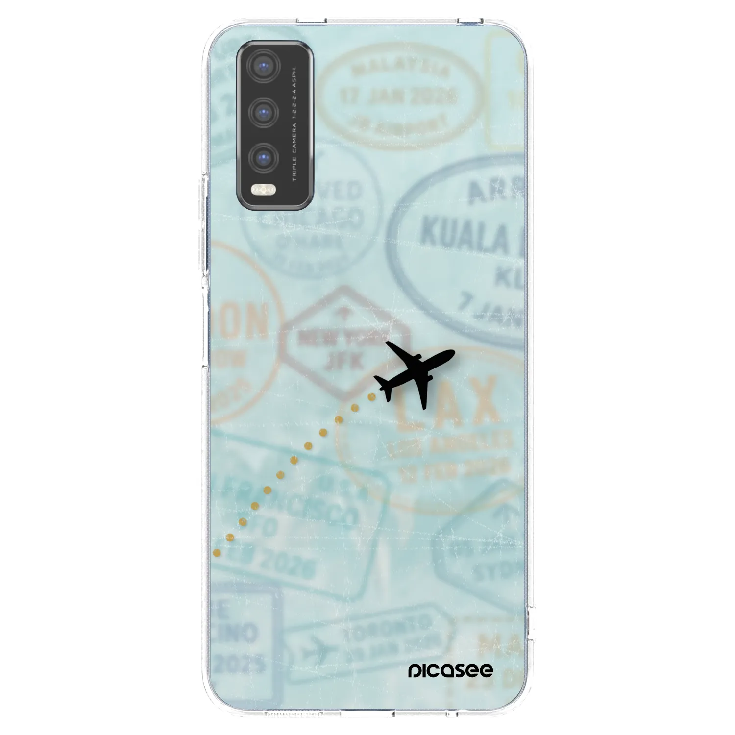 Picasee átlátszó szilikon tok az alábbi mobiltelefonokra Vivo Y20s - FLIGHT PATH