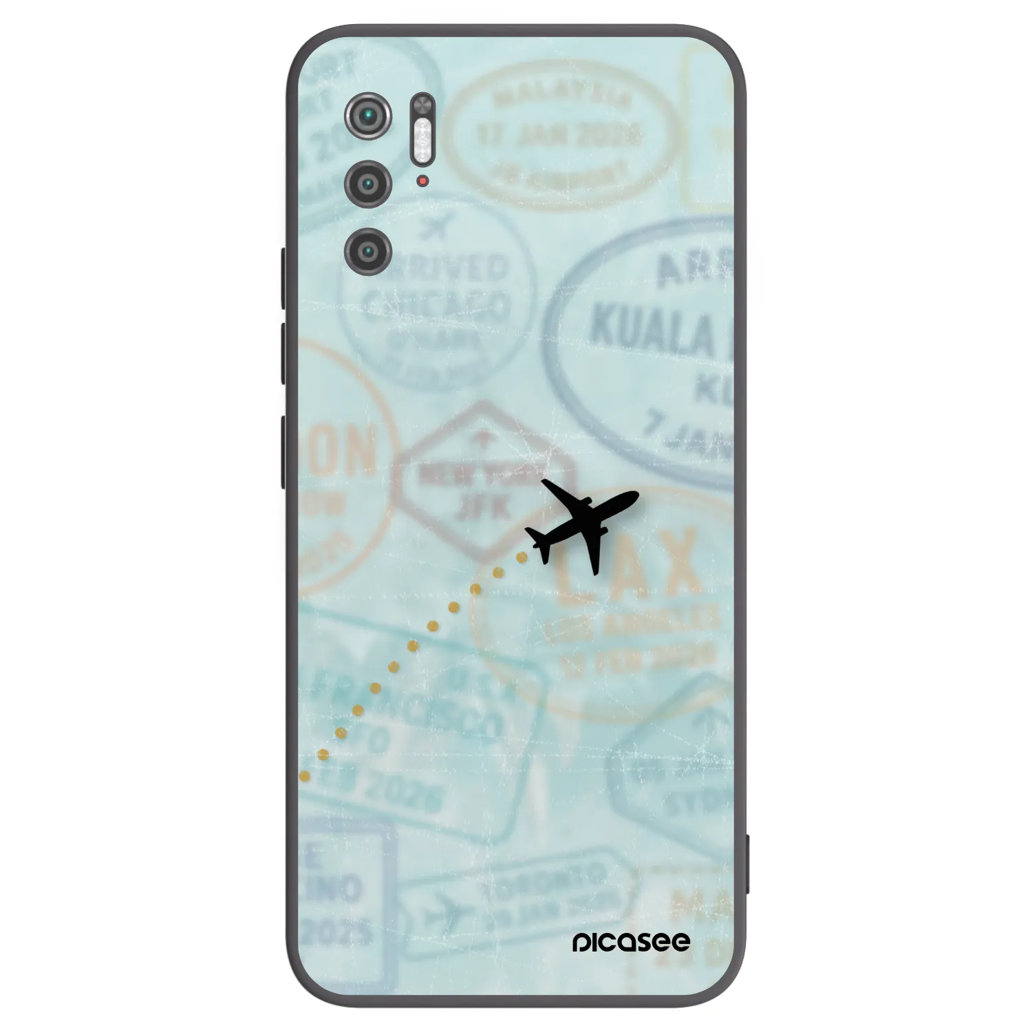 Picasee fekete szilikon tok az alábbi mobiltelefonokra Xiaomi Poco M3 Pro 5G - FLIGHT PATH