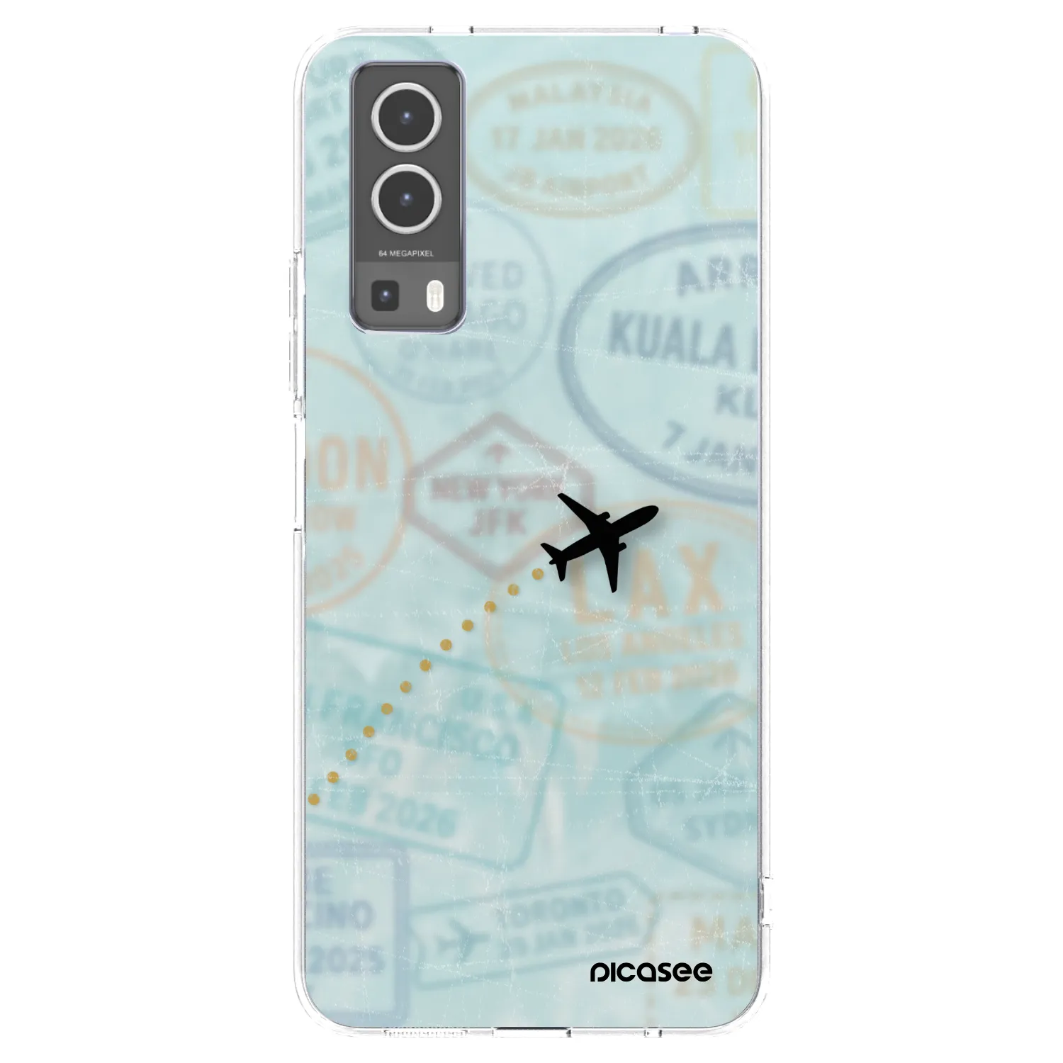 Picasee átlátszó szilikon tok az alábbi mobiltelefonokra Vivo Y72 5G - FLIGHT PATH