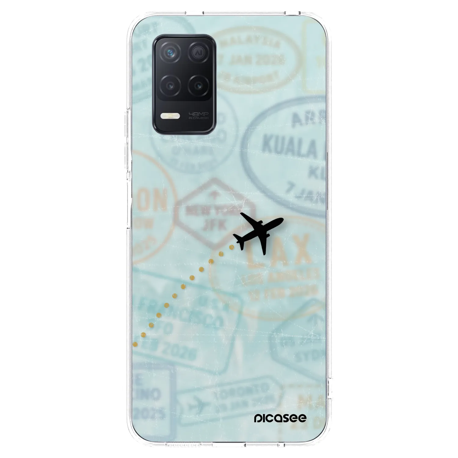Picasee átlátszó szilikon tok az alábbi mobiltelefonokra Realme 8 5G - FLIGHT PATH