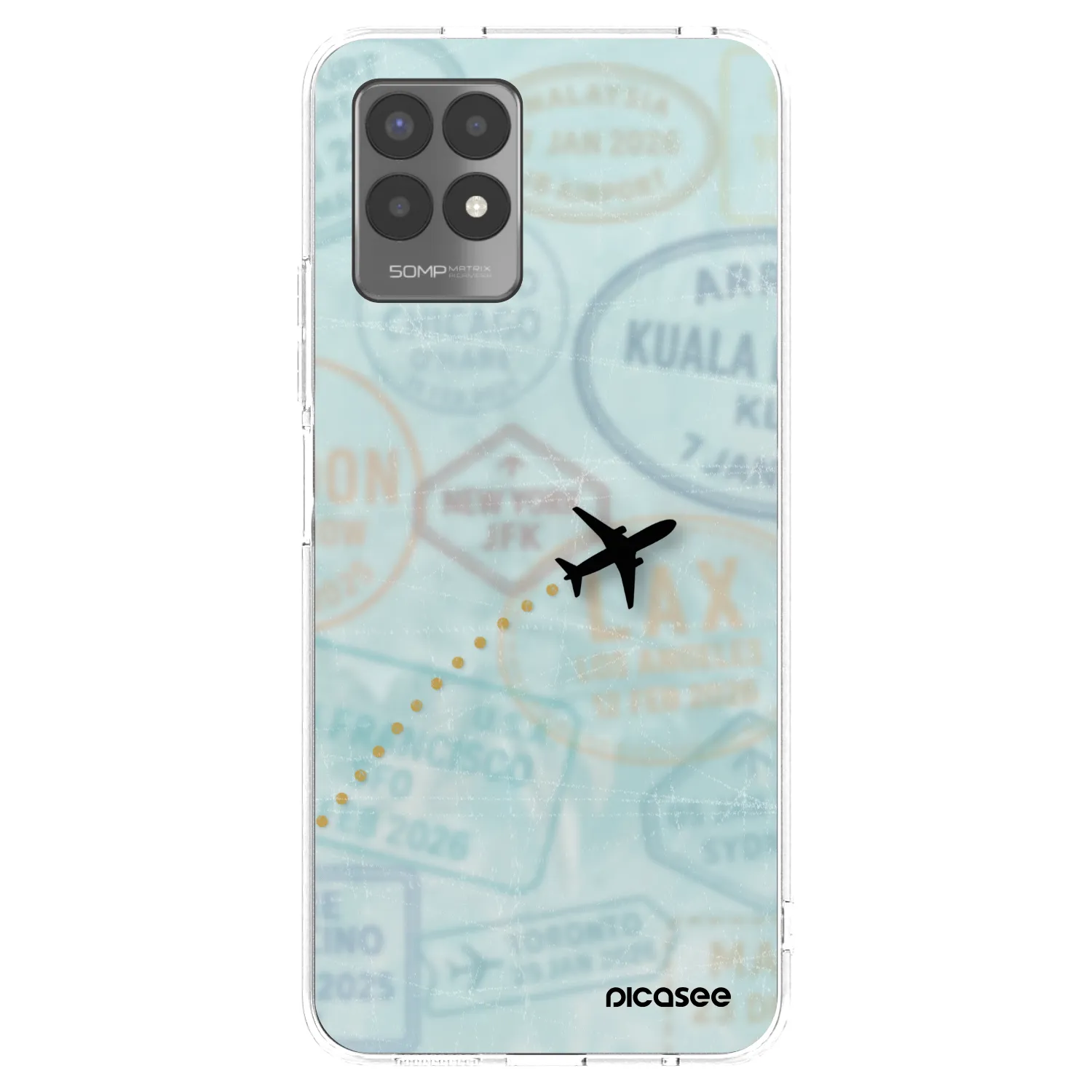 Picasee átlátszó szilikon tok az alábbi mobiltelefonokra Realme 8i - FLIGHT PATH