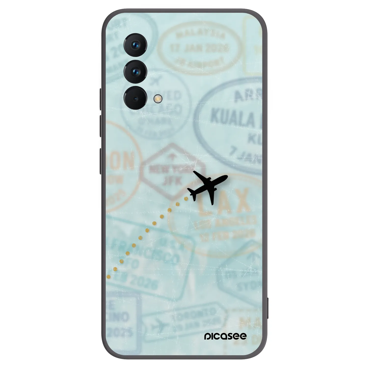 Picasee fekete szilikon tok az alábbi mobiltelefonokra Realme GT Master Edition 5G - FLIGHT PATH