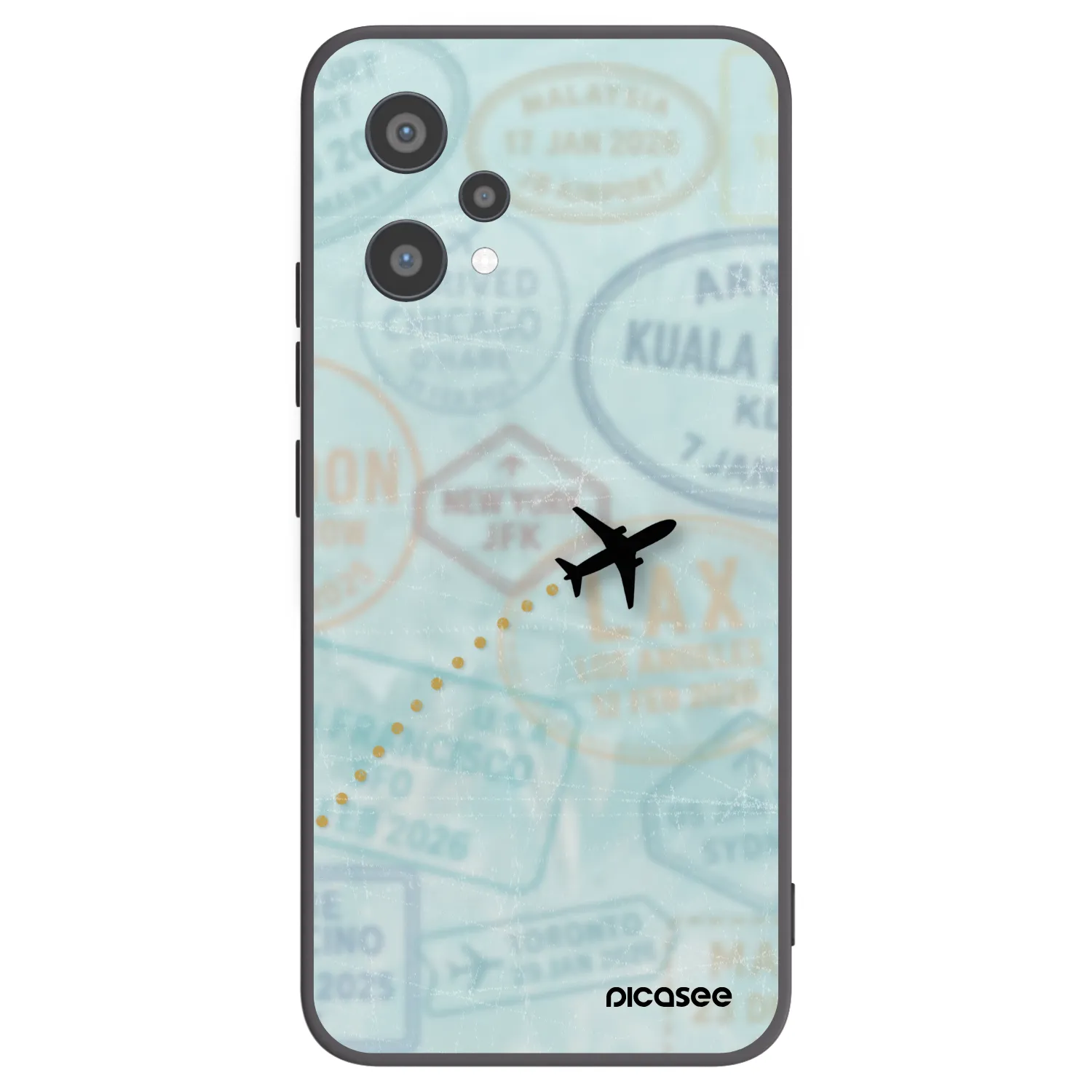 Picasee fekete szilikon tok az alábbi mobiltelefonokra Realme 9 Pro 5G - FLIGHT PATH