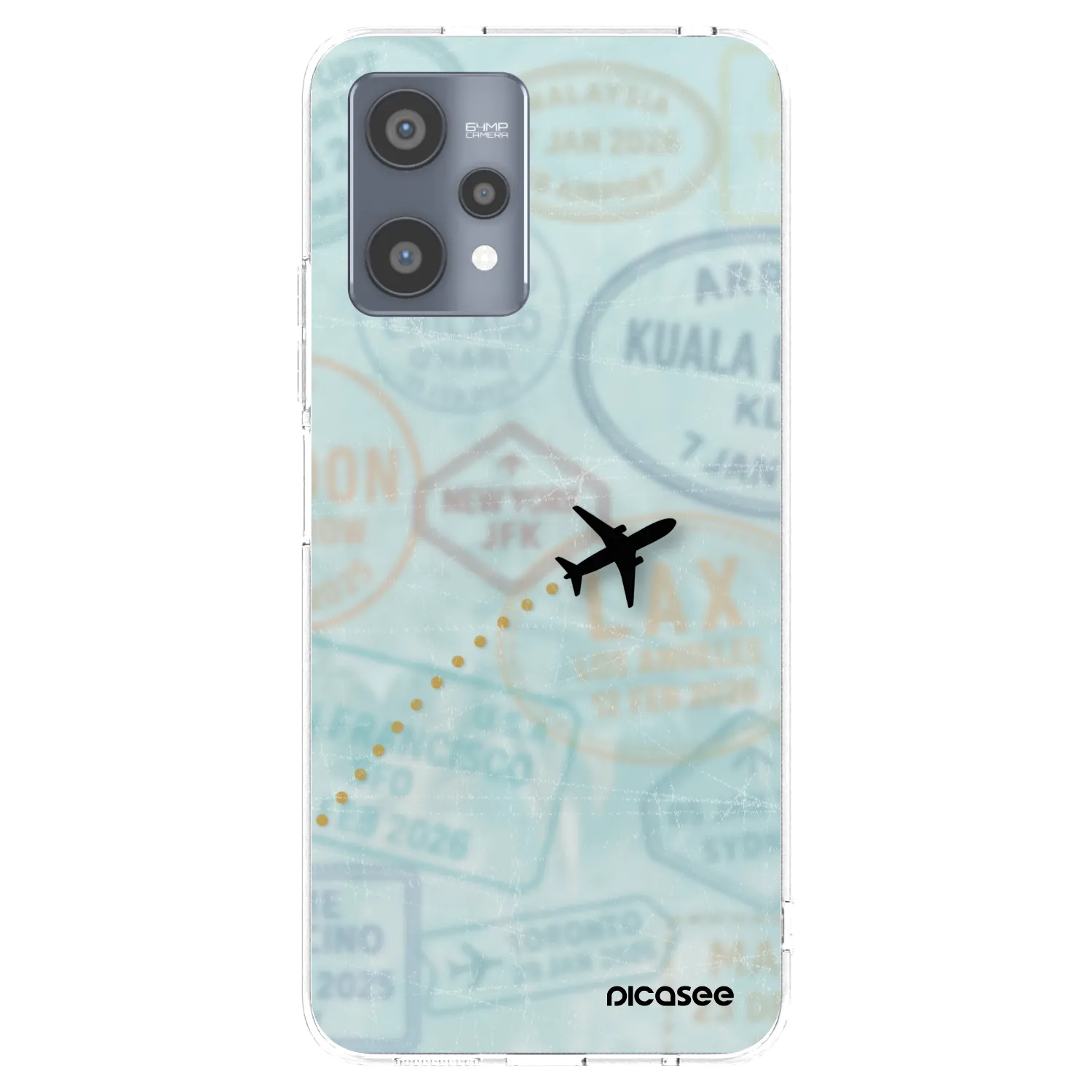 Picasee átlátszó szilikon tok az alábbi mobiltelefonokra Realme 9 Pro 5G - FLIGHT PATH