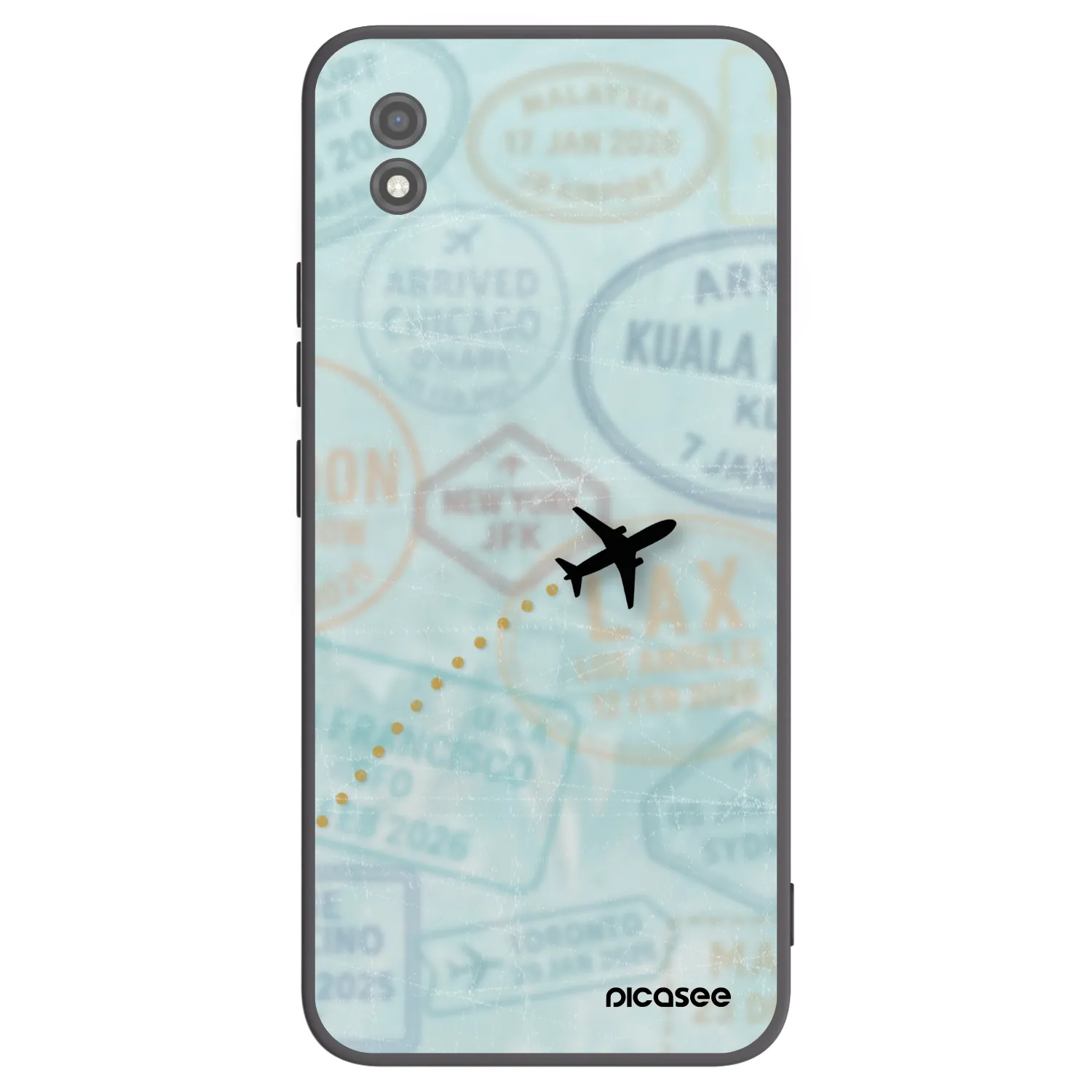 Picasee fekete szilikon tok az alábbi mobiltelefonokra Realme C11 (2021) - FLIGHT PATH
