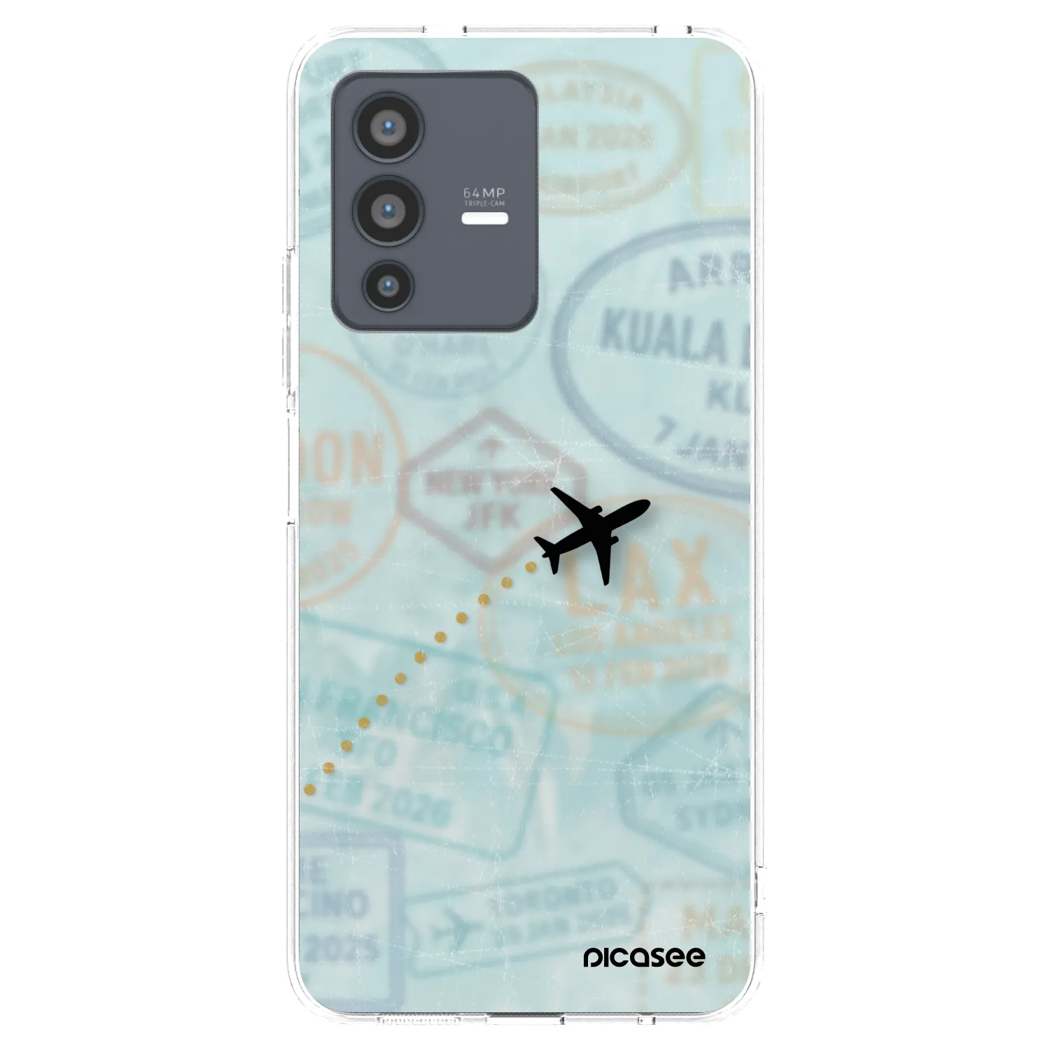 Picasee átlátszó szilikon tok az alábbi mobiltelefonokra Vivo V23 5G - FLIGHT PATH