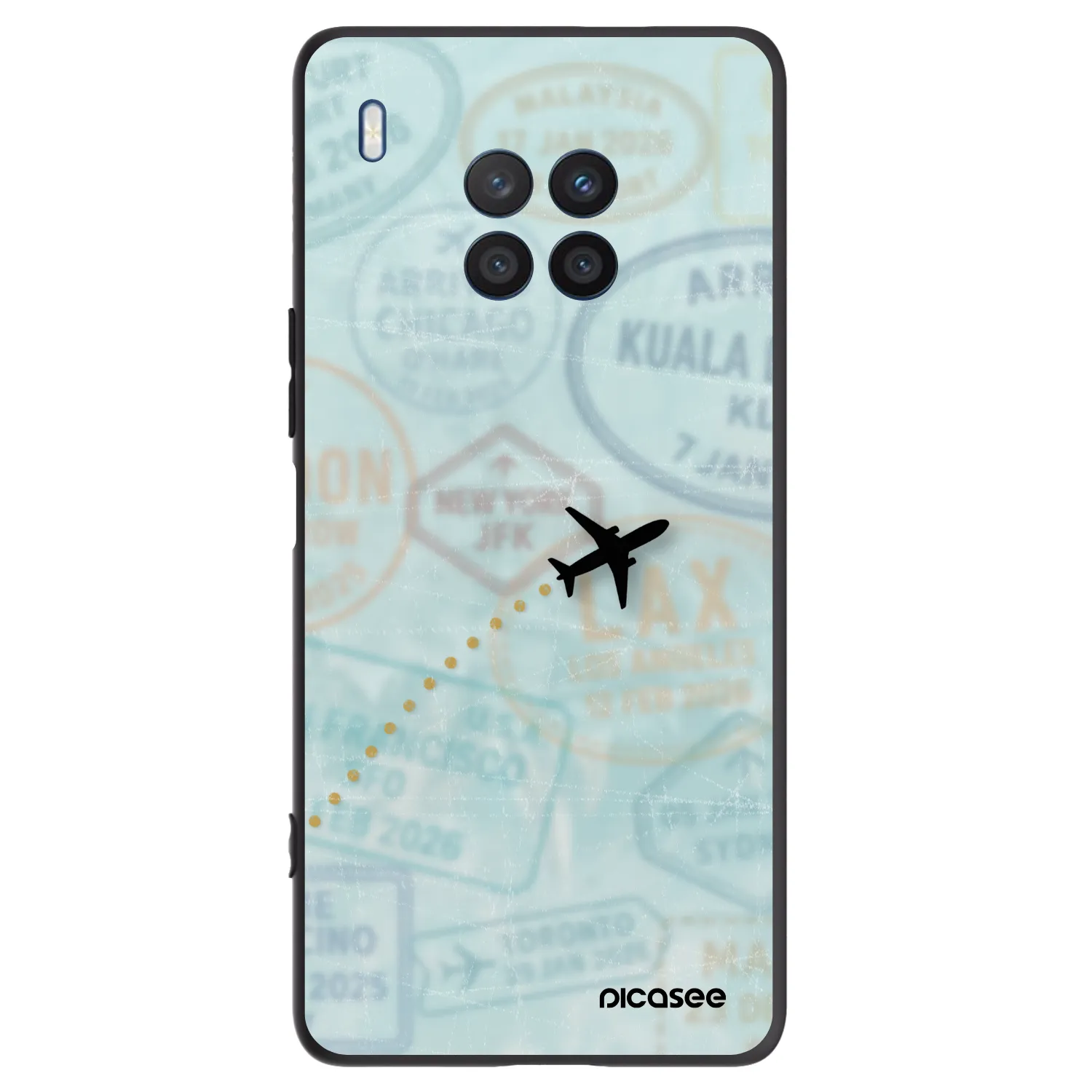 Picasee fekete szilikon tok az alábbi mobiltelefonokra Honor 50 Lite - FLIGHT PATH