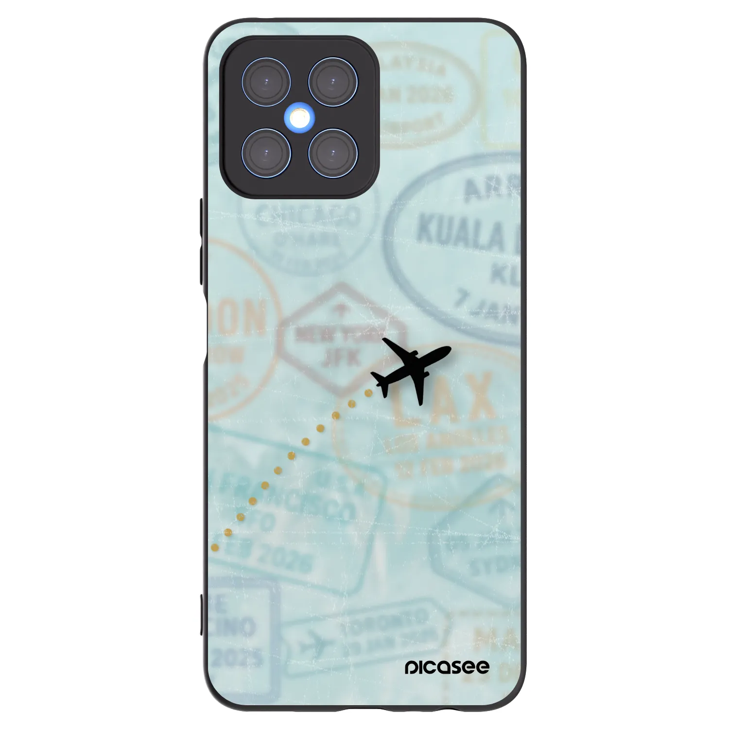 Picasee fekete szilikon tok az alábbi mobiltelefonokra Honor X8 4G - FLIGHT PATH