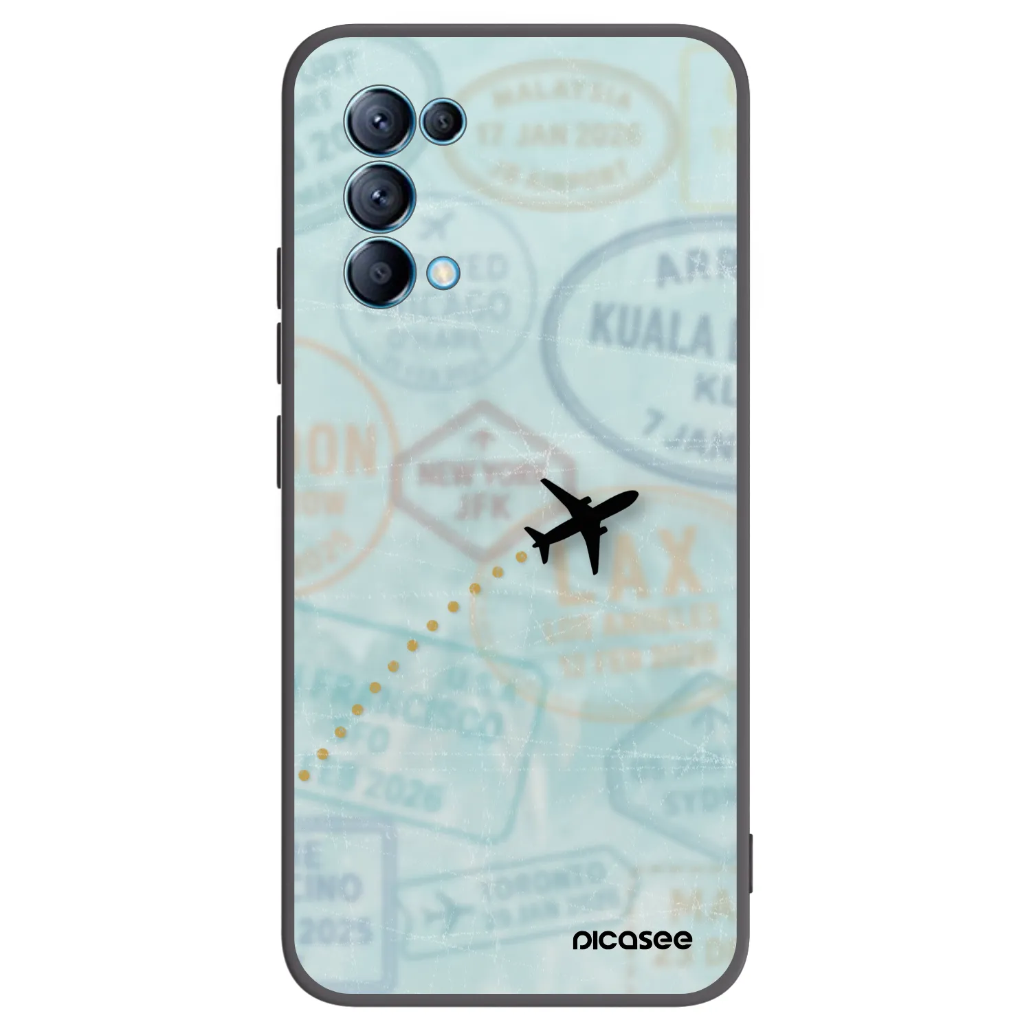 Picasee fekete szilikon tok az alábbi mobiltelefonokra OPPO Reno 5 5G - FLIGHT PATH