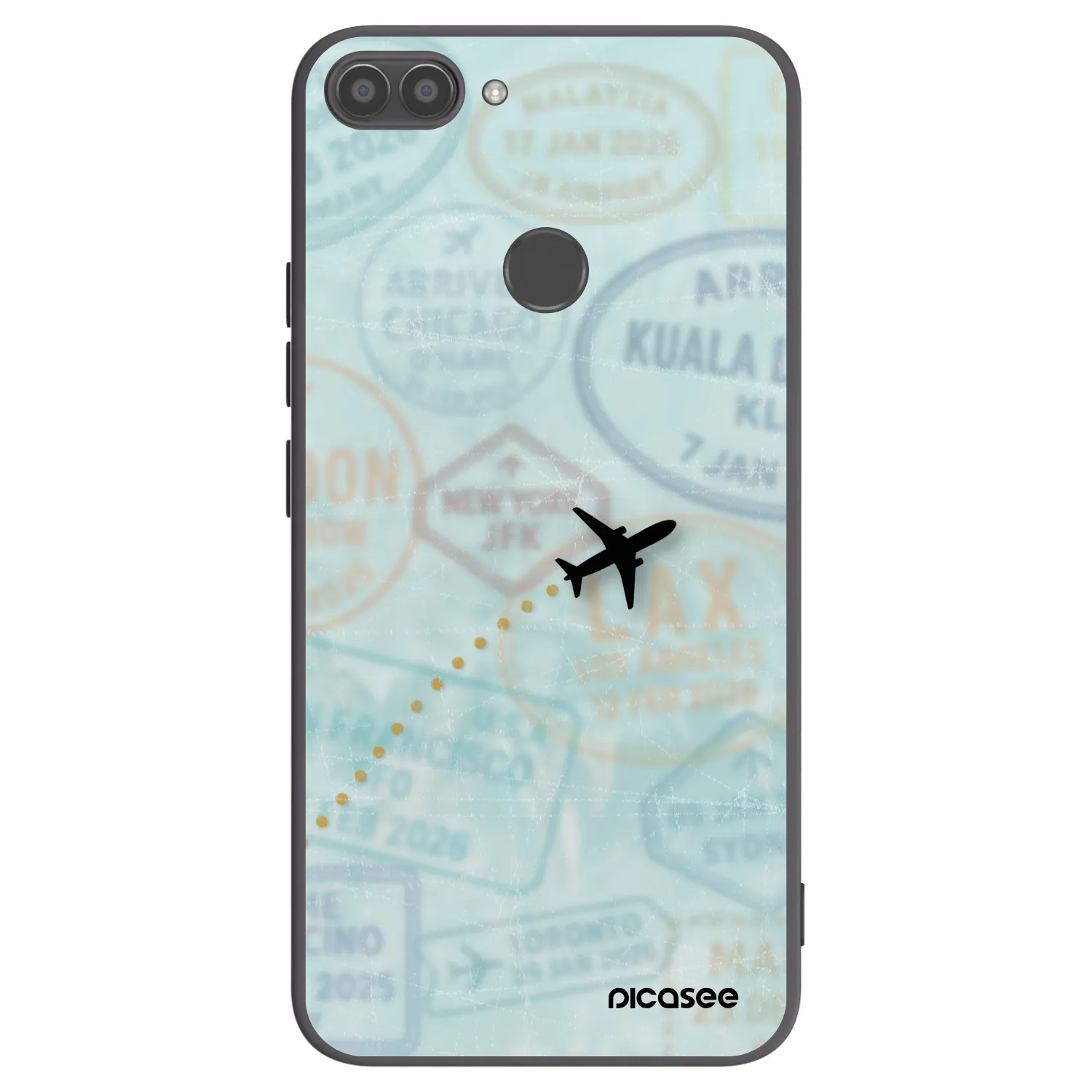 Picasee fekete szilikon tok az alábbi mobiltelefonokra Huawei P Smart - FLIGHT PATH