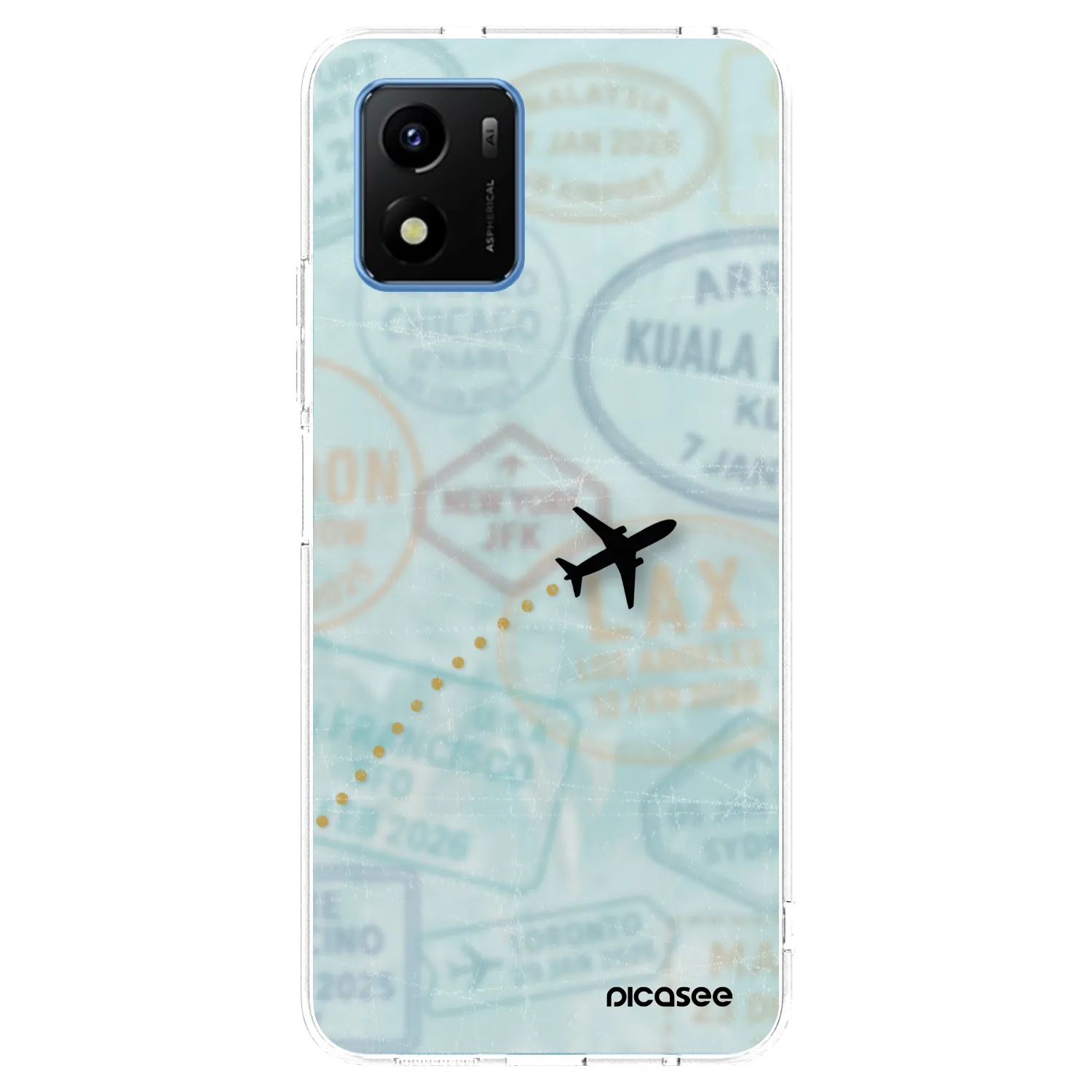 Picasee átlátszó szilikon tok az alábbi mobiltelefonokra Vivo Y01 - FLIGHT PATH