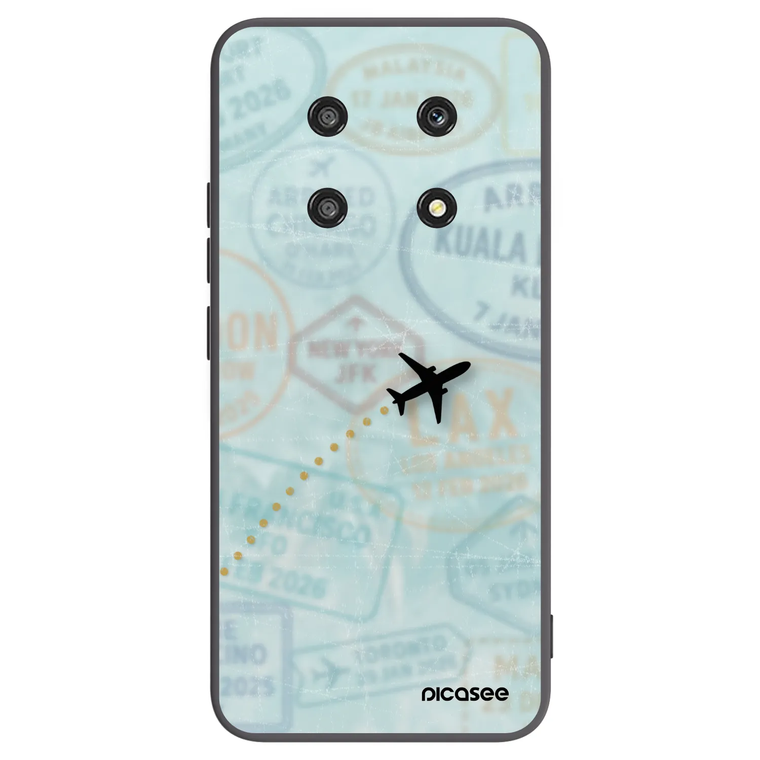 Picasee fekete szilikon tok az alábbi mobiltelefonokra Honor Magic4 Lite 5G - FLIGHT PATH