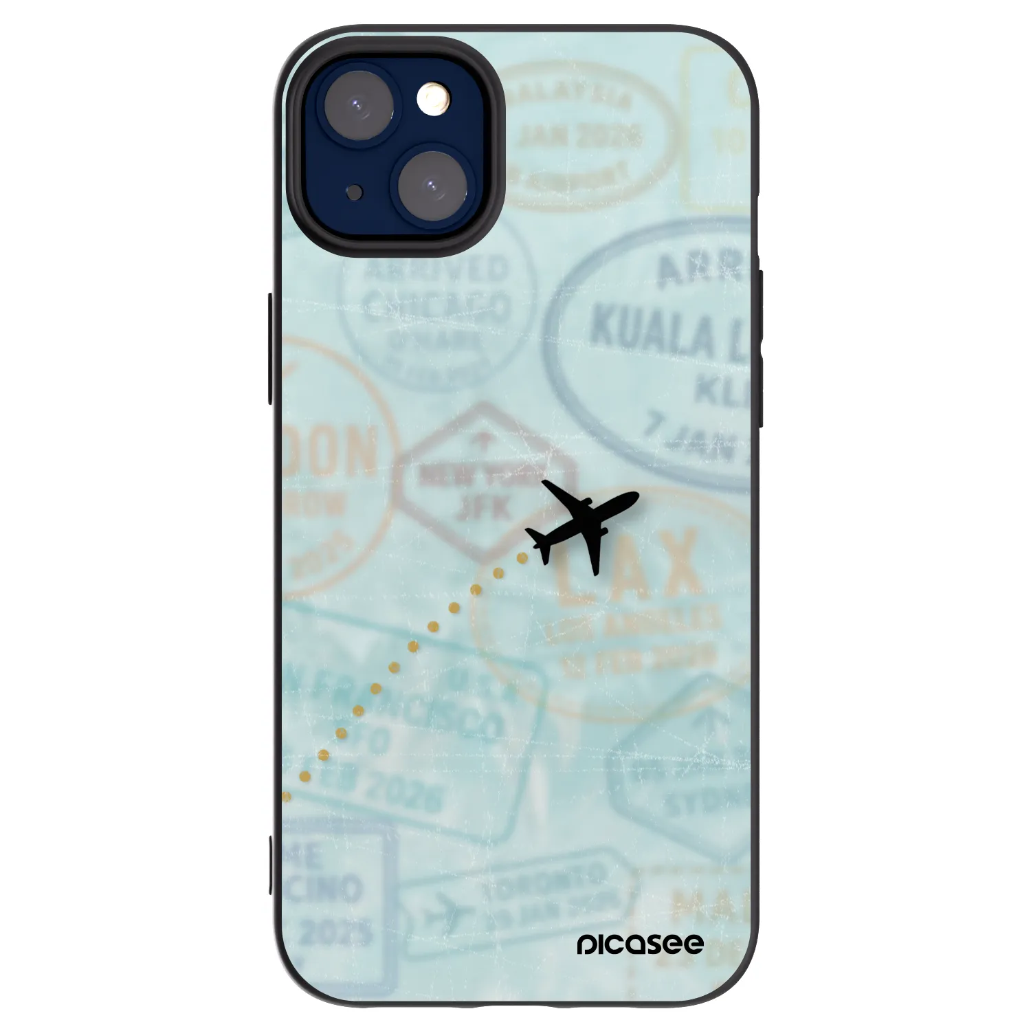 Picasee fekete szilikon tok az alábbi mobiltelefonokra Apple iPhone 14 Plus - FLIGHT PATH