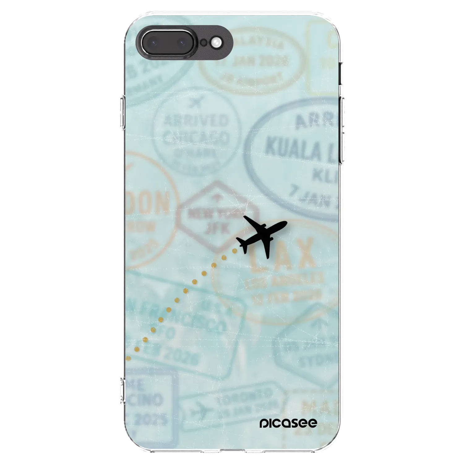 Picasee átlátszó szilikon tok az alábbi mobiltelefonokra Apple iPhone 8 Plus - FLIGHT PATH