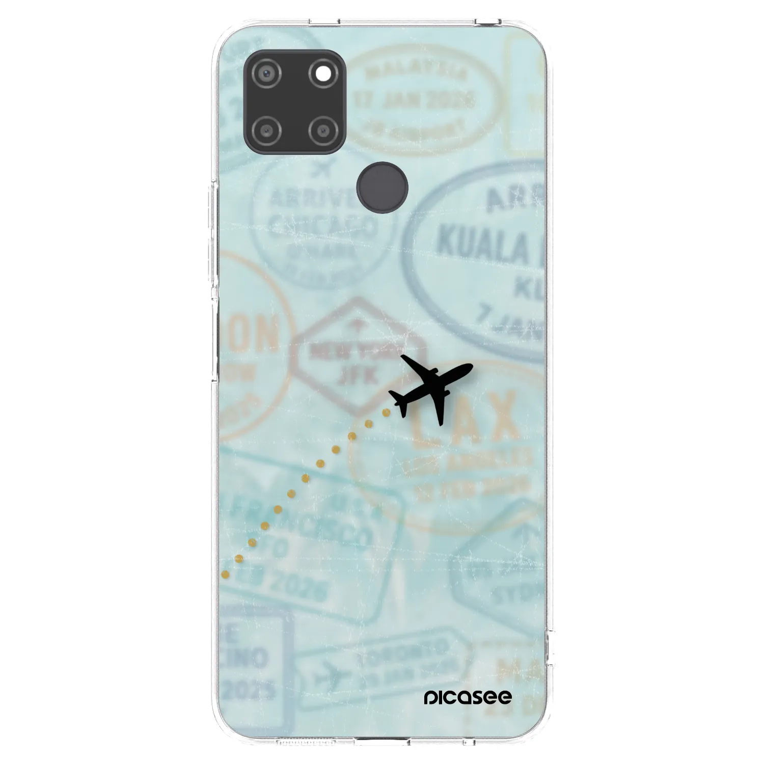Picasee átlátszó szilikon tok az alábbi mobiltelefonokra Realme C21Y - FLIGHT PATH