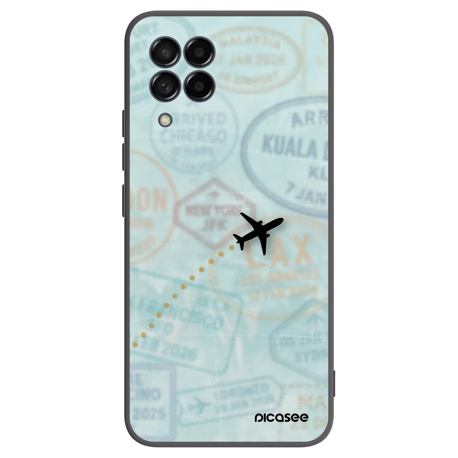 Picasee fekete szilikon tok az alábbi mobiltelefonokra Samsung Galaxy M53 5G - FLIGHT PATH