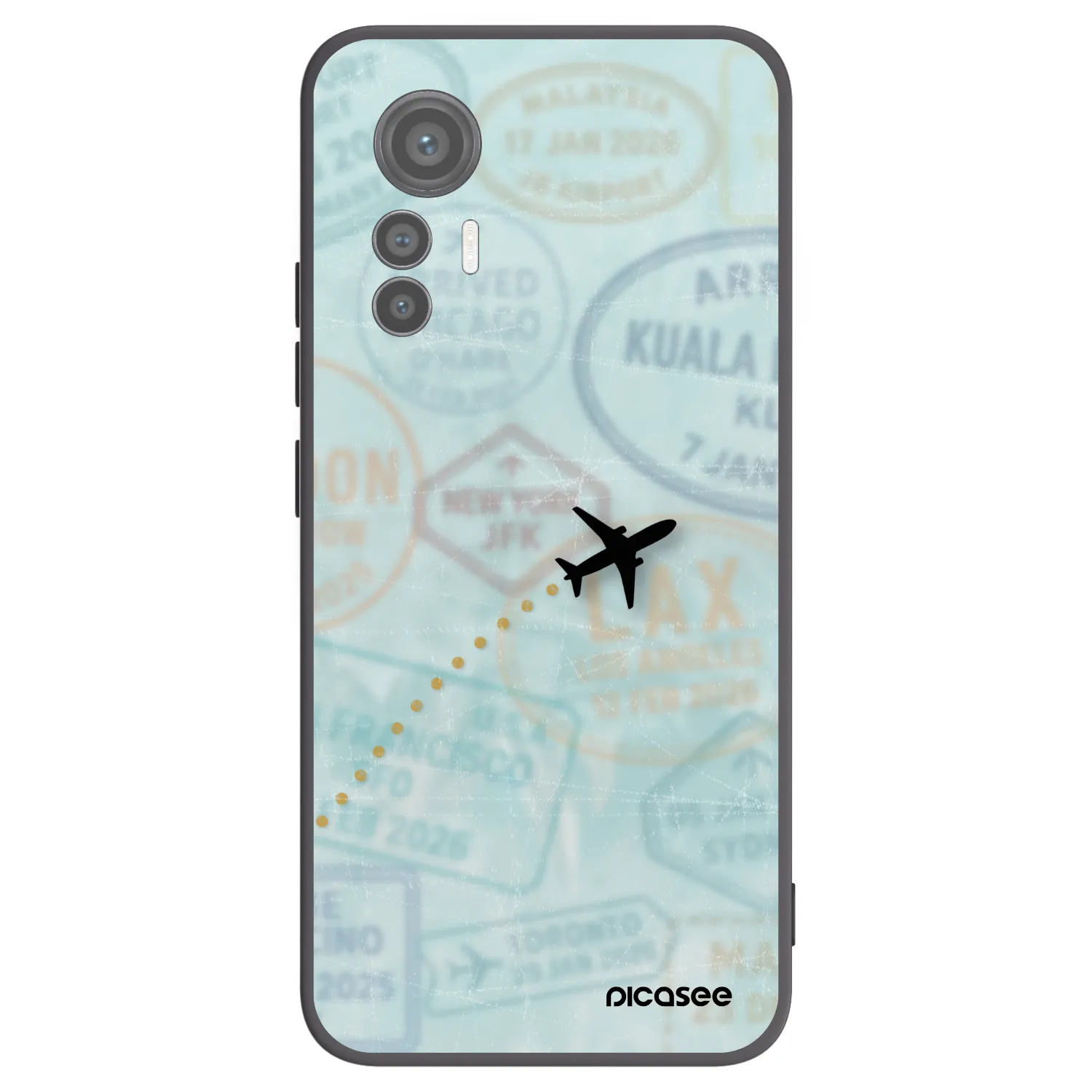 Picasee fekete szilikon tok az alábbi mobiltelefonokra Xiaomi 12 Lite - FLIGHT PATH