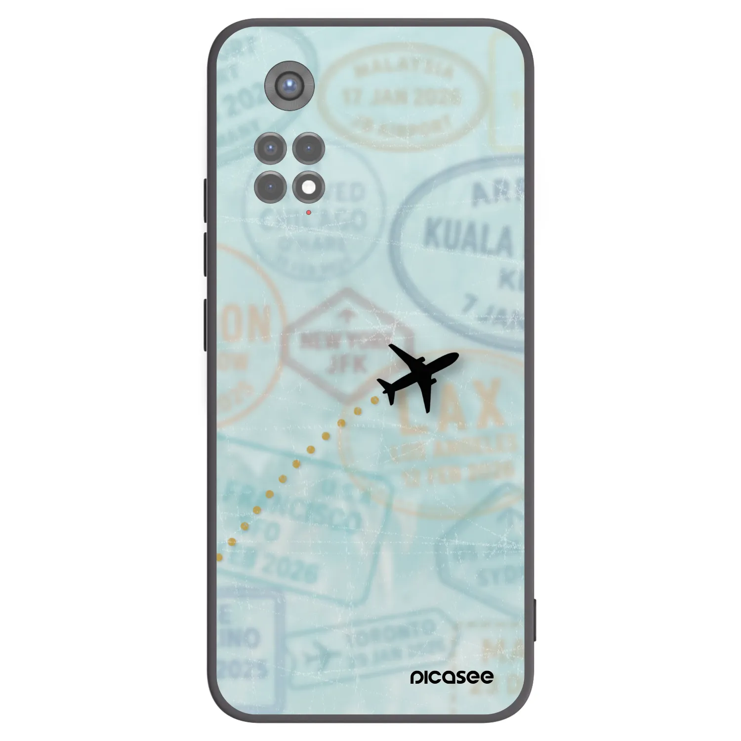 Picasee fekete szilikon tok az alábbi mobiltelefonokra Xiaomi Redmi Note 11S 5G - FLIGHT PATH