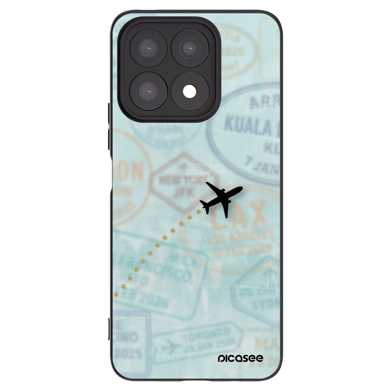 Picasee fekete szilikon tok az alábbi mobiltelefonokra Honor X8a - FLIGHT PATH
