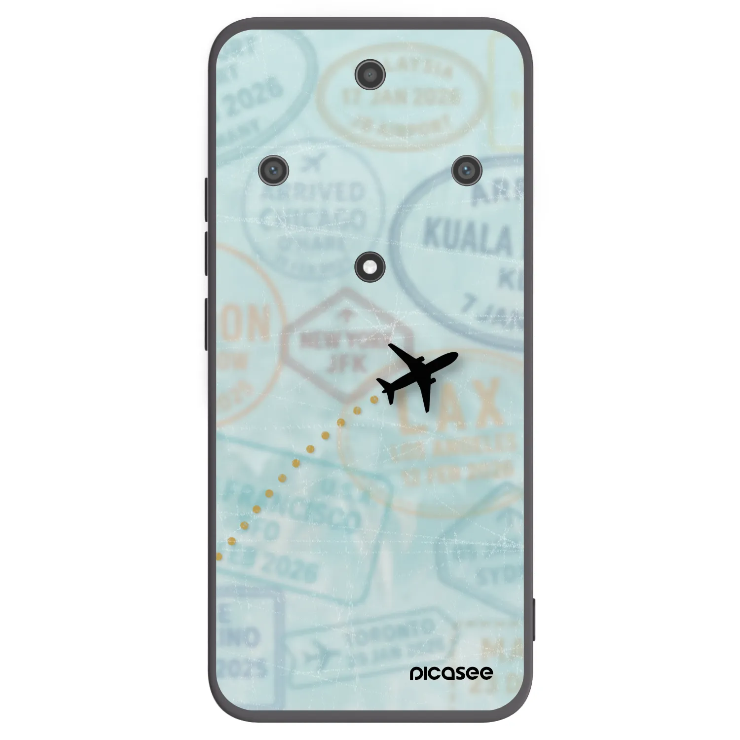 Picasee fekete szilikon tok az alábbi mobiltelefonokra Honor Magic5 Lite 5G - FLIGHT PATH