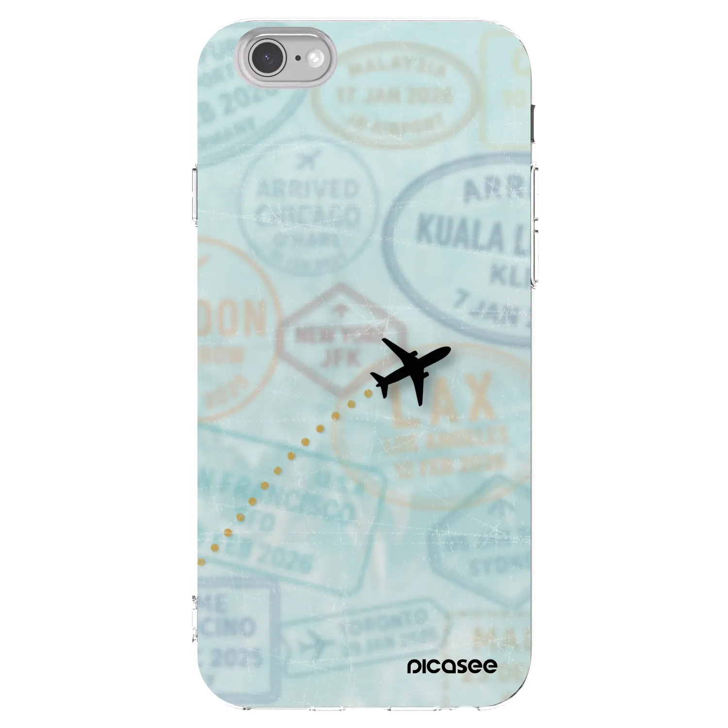 Picasee átlátszó szilikon tok az alábbi mobiltelefonokra Apple iPhone 6/6S - FLIGHT PATH