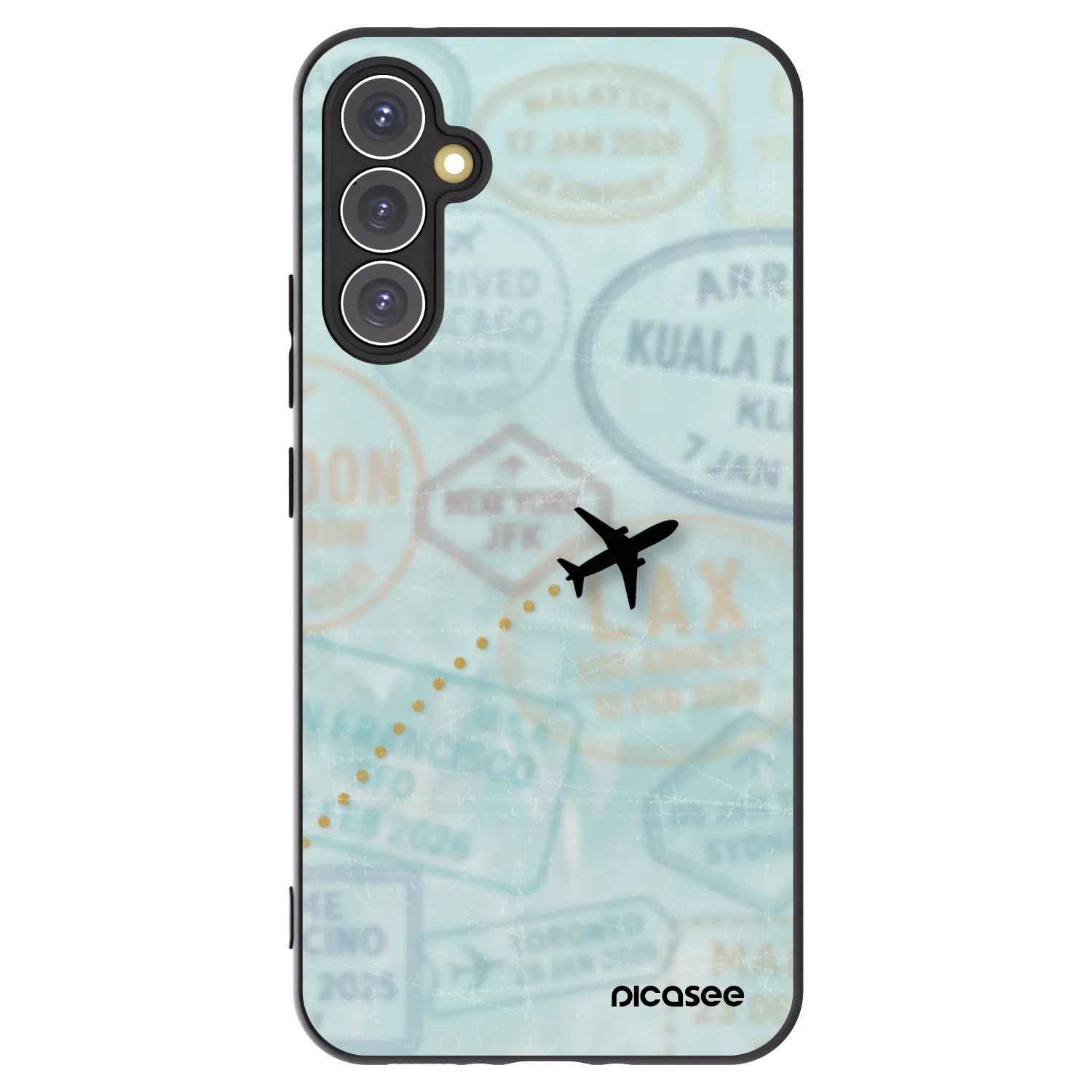 Picasee fekete szilikon tok az alábbi mobiltelefonokra Samsung Galaxy A34 5G A346B - FLIGHT PATH