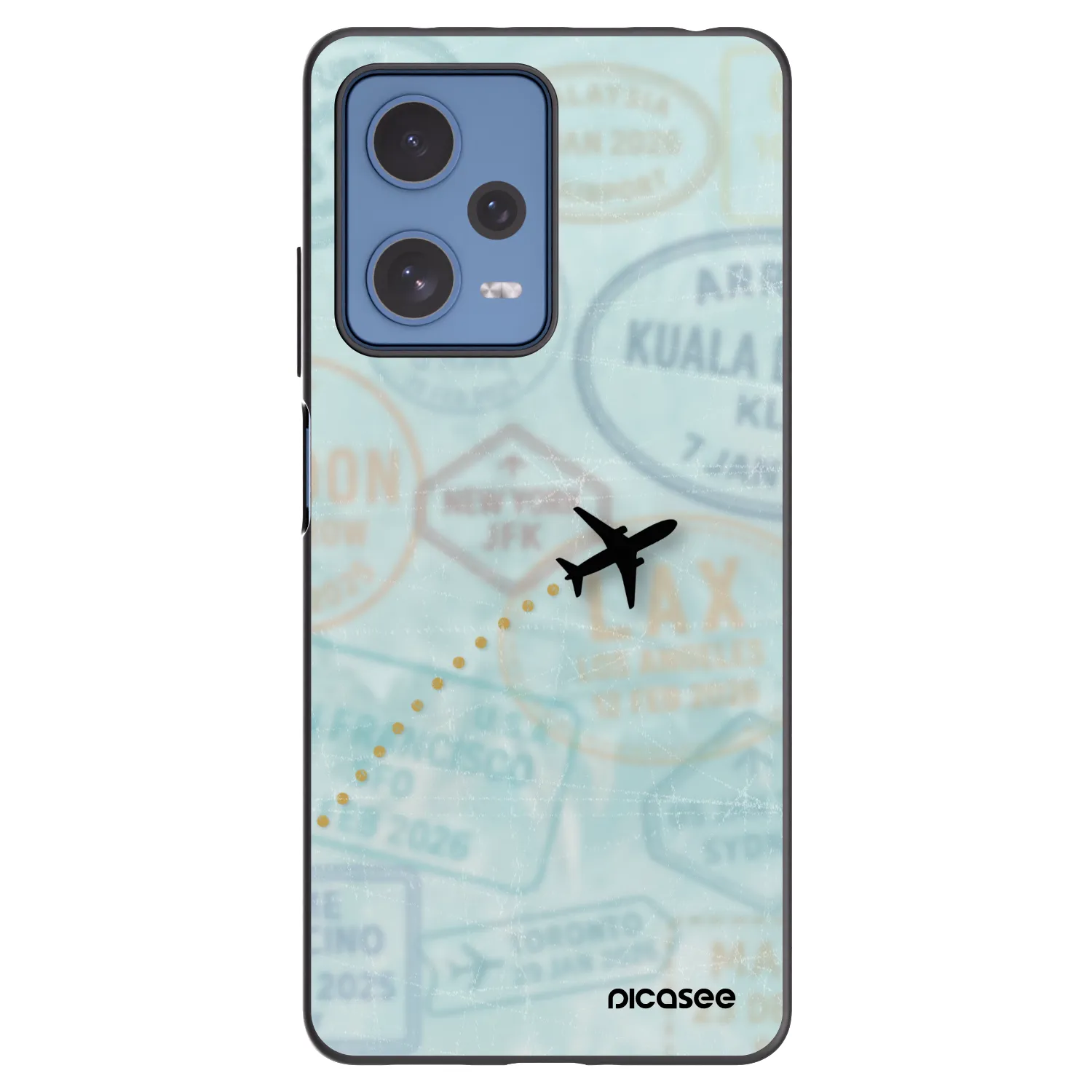 Picasee fekete szilikon tok az alábbi mobiltelefonokra Xiaomi Redmi Note 12 Pro 5G - FLIGHT PATH