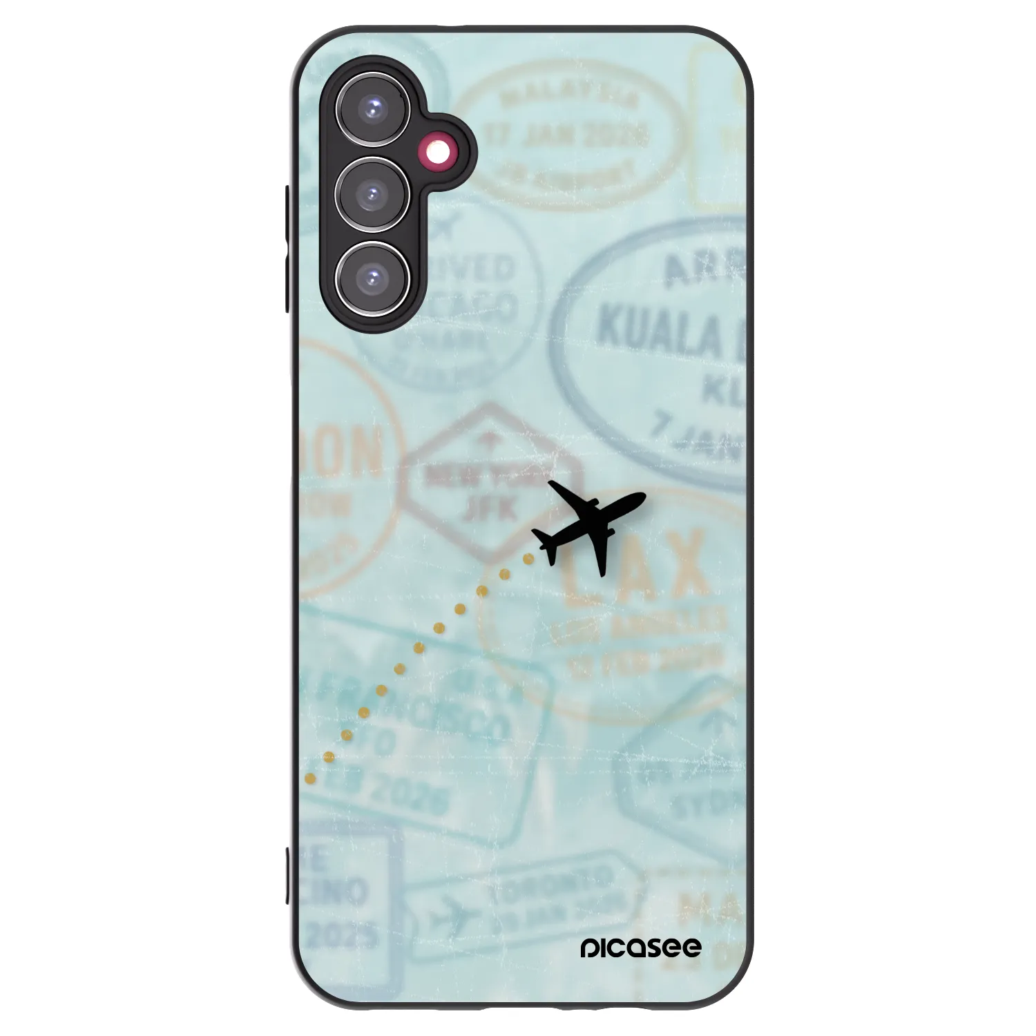 Picasee fekete szilikon tok az alábbi mobiltelefonokra Samsung Galaxy A14 4G A145R - FLIGHT PATH