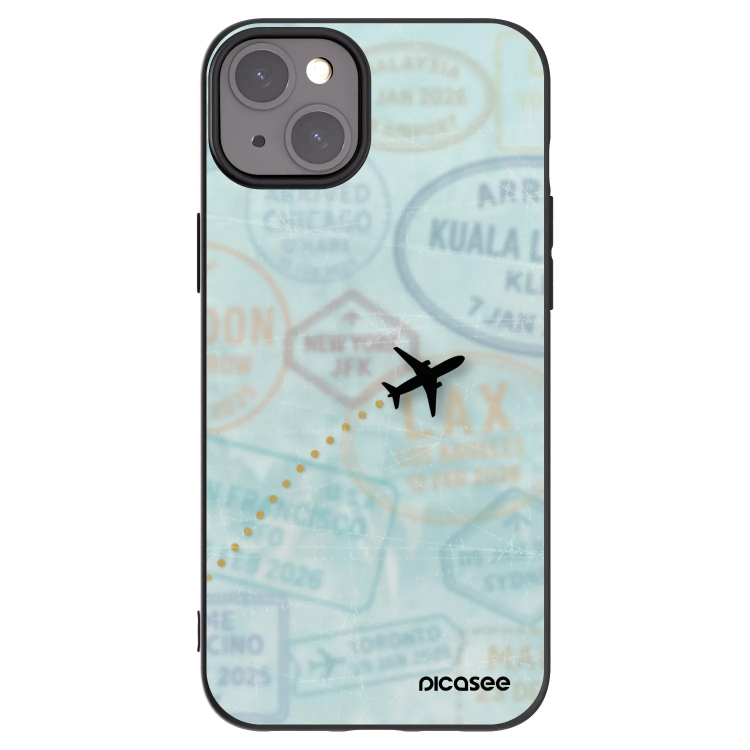 Picasee fekete szilikon tok az alábbi mobiltelefonokra Apple iPhone 15 Plus - FLIGHT PATH