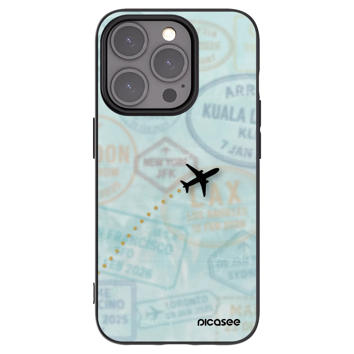 Picasee fekete szilikon tok az alábbi mobiltelefonokra Apple iPhone 15 Pro - FLIGHT PATH