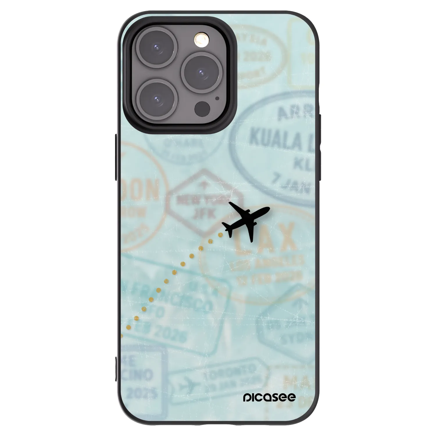 Picasee fekete szilikon tok az alábbi mobiltelefonokra Apple iPhone 15 Pro Max - FLIGHT PATH