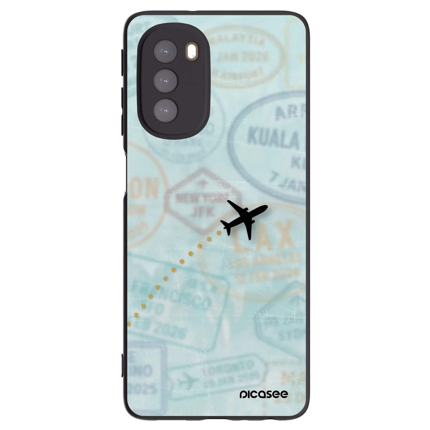 Picasee fekete szilikon tok az alábbi mobiltelefonokra Motorola Moto G51 - FLIGHT PATH
