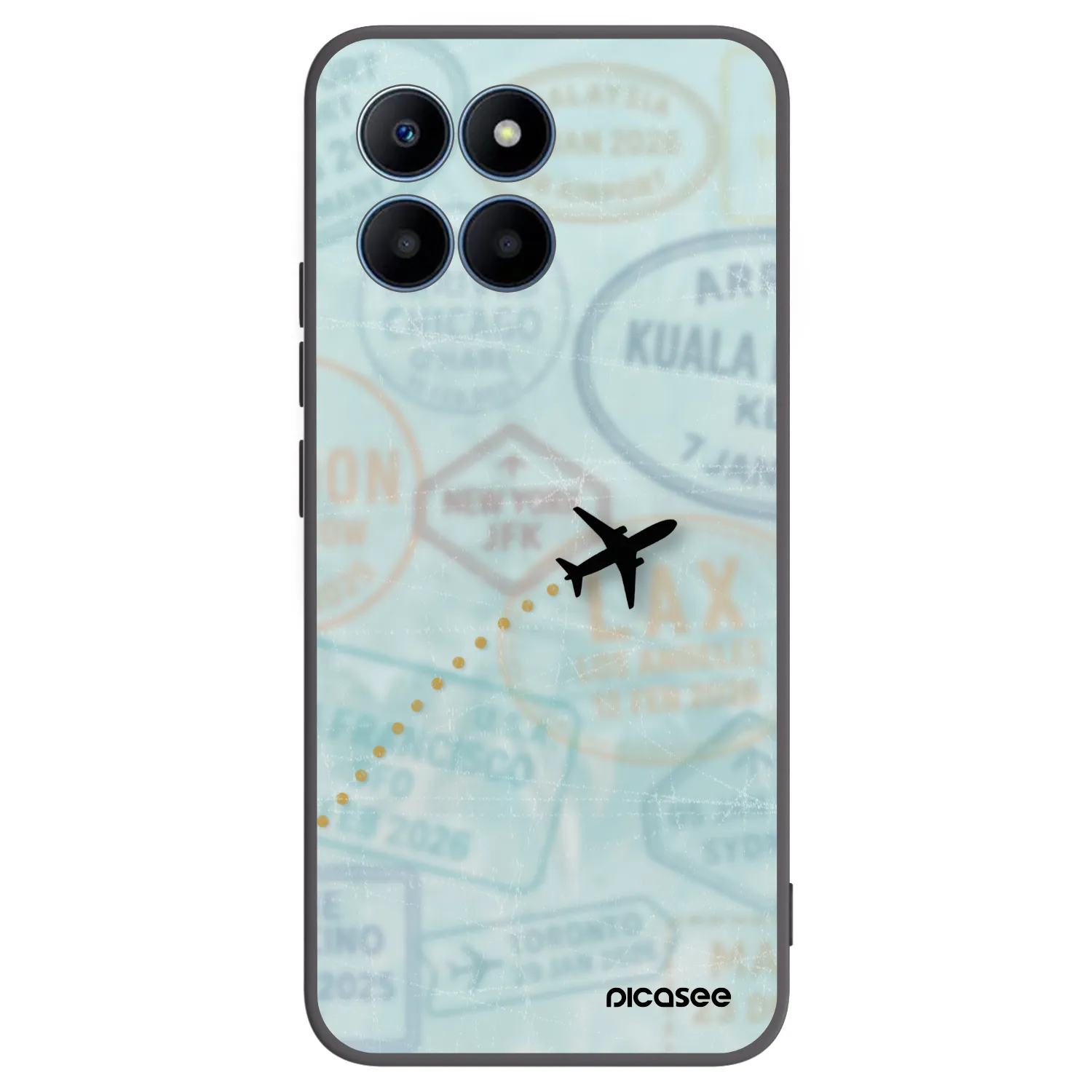 Picasee fekete szilikon tok az alábbi mobiltelefonokra Honor 70 Lite - FLIGHT PATH