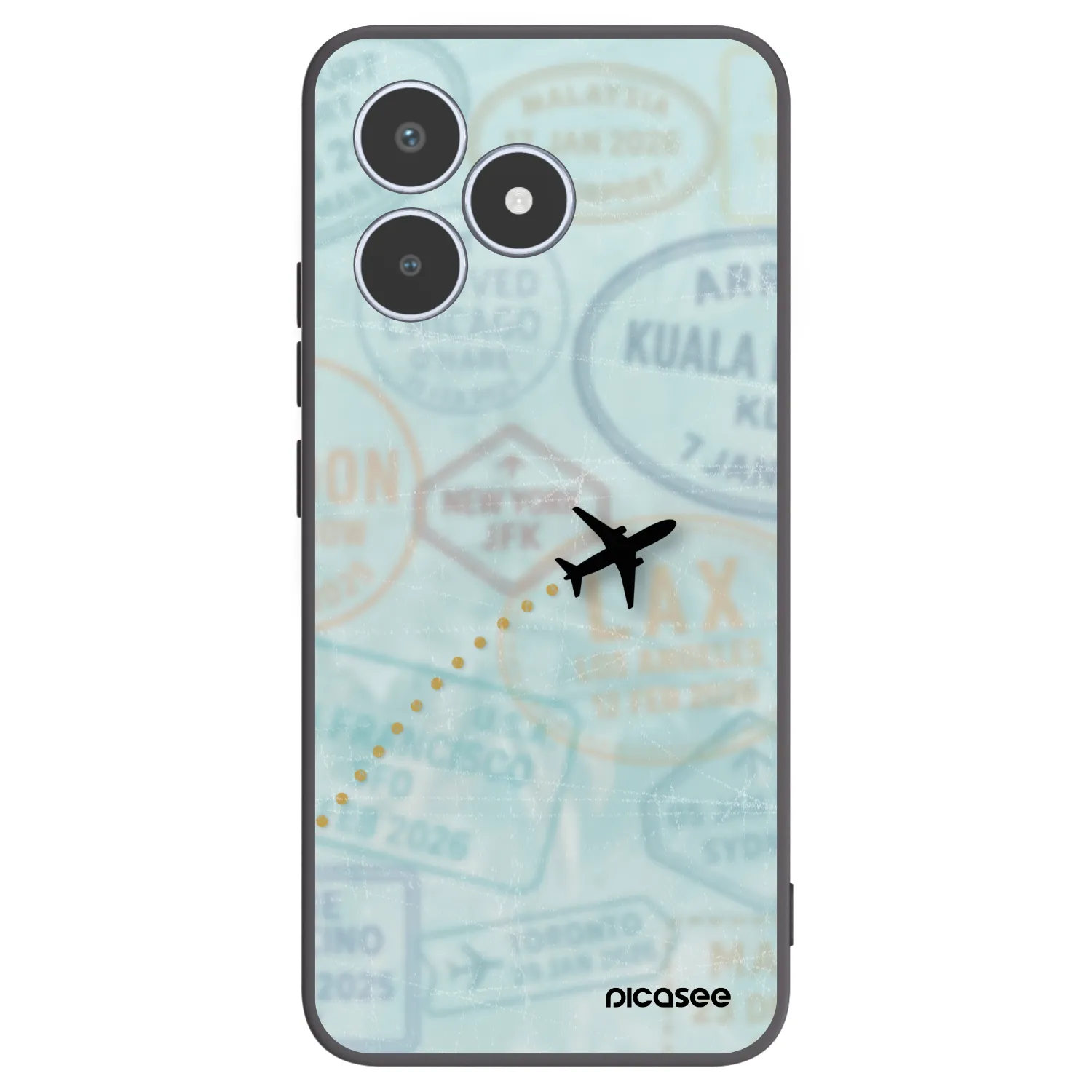 Picasee fekete szilikon tok az alábbi mobiltelefonokra Realme C53 - FLIGHT PATH