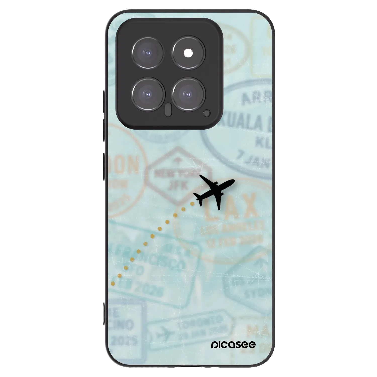 Picasee fekete szilikon tok az alábbi mobiltelefonokra Xiaomi 14 - FLIGHT PATH