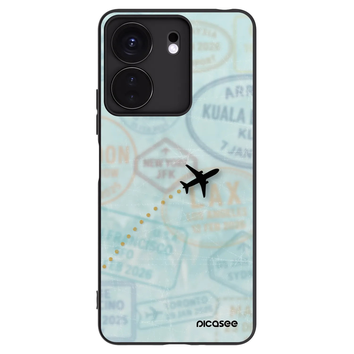 Picasee fekete szilikon tok az alábbi mobiltelefonokra Xiaomi Redmi 13C 4G - FLIGHT PATH
