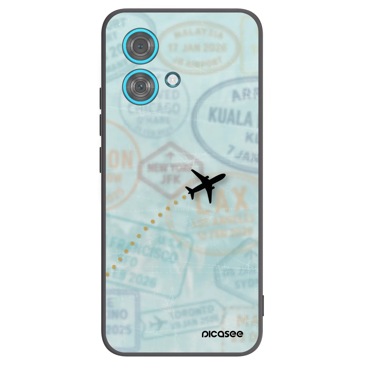 Picasee fekete szilikon tok az alábbi mobiltelefonokra Motorola Edge 40 Neo - FLIGHT PATH