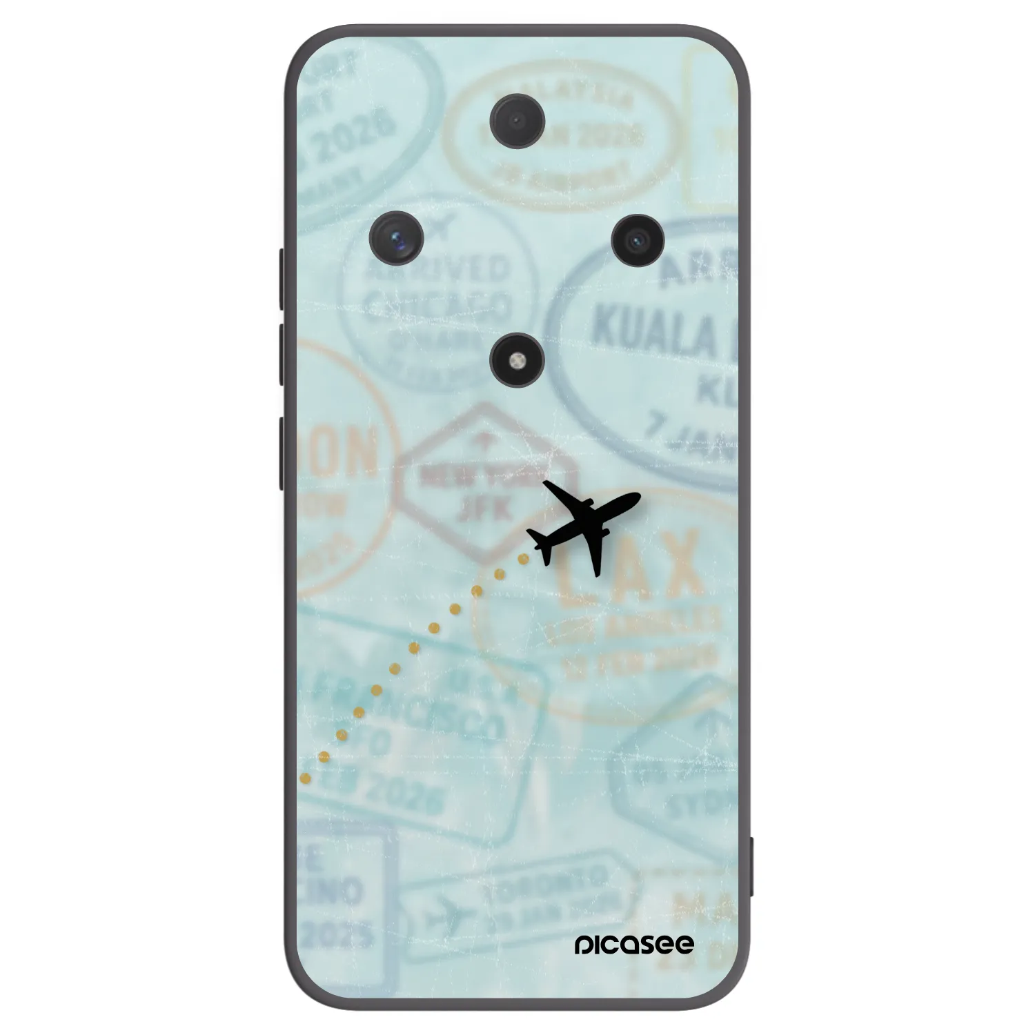 Picasee fekete szilikon tok az alábbi mobiltelefonokra Honor Magic6 Lite 5G - FLIGHT PATH