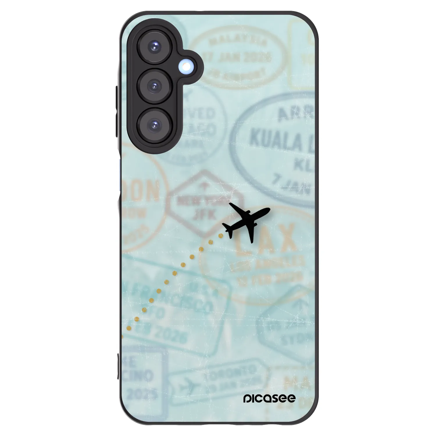 Picasee fekete szilikon tok az alábbi mobiltelefonokra Samsung Galaxy A25 A256B 5G - FLIGHT PATH
