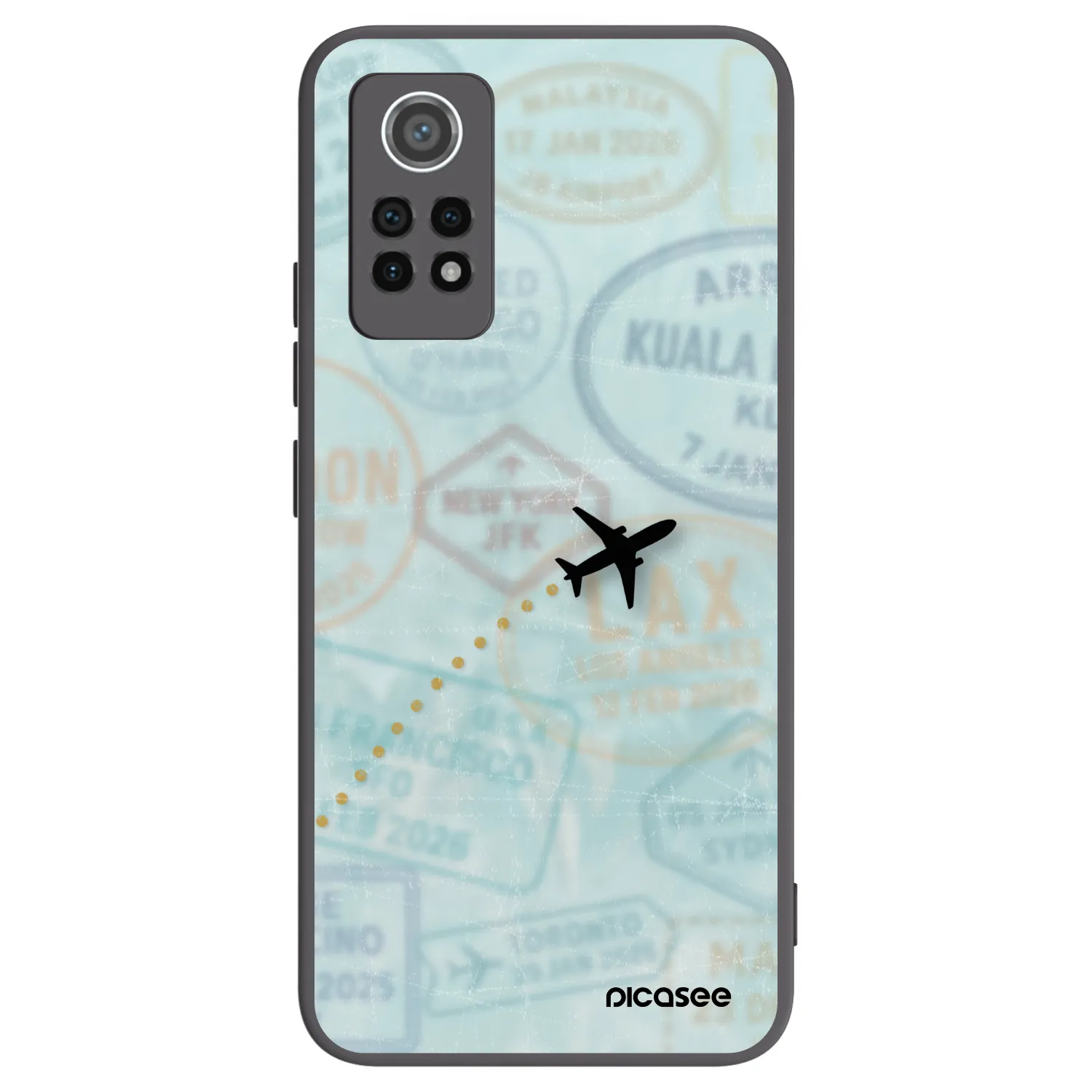 Picasee fekete szilikon tok az alábbi mobiltelefonokra Xiaomi Redmi Note 12 Pro 4G - FLIGHT PATH