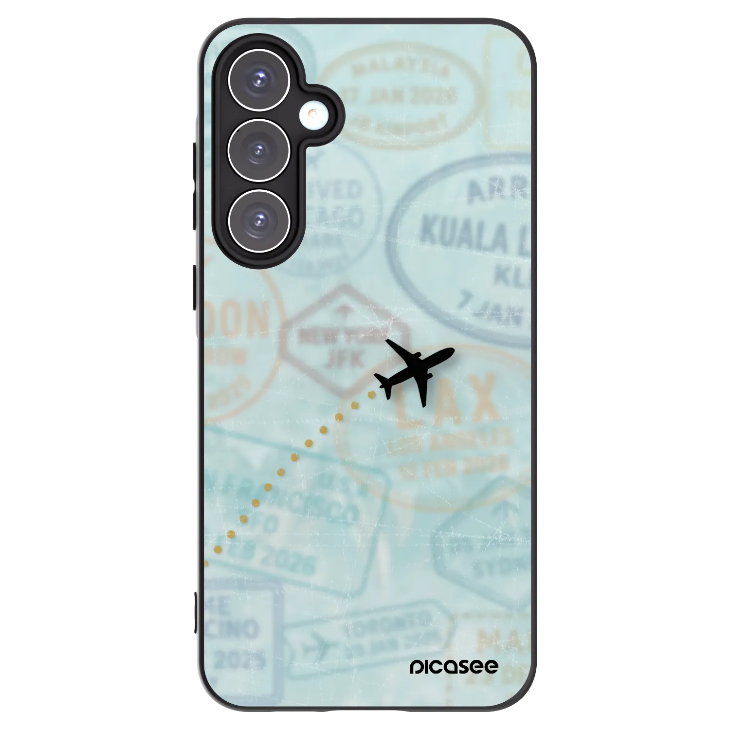 Picasee fekete szilikon tok az alábbi mobiltelefonokra Samsung Galaxy A55 5G A556B - FLIGHT PATH