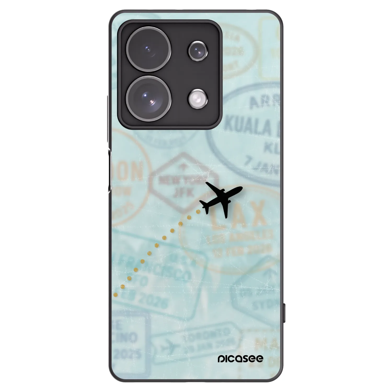Picasee fekete szilikon tok az alábbi mobiltelefonokra Xiaomi Redmi Note 13 Pro 4G - FLIGHT PATH
