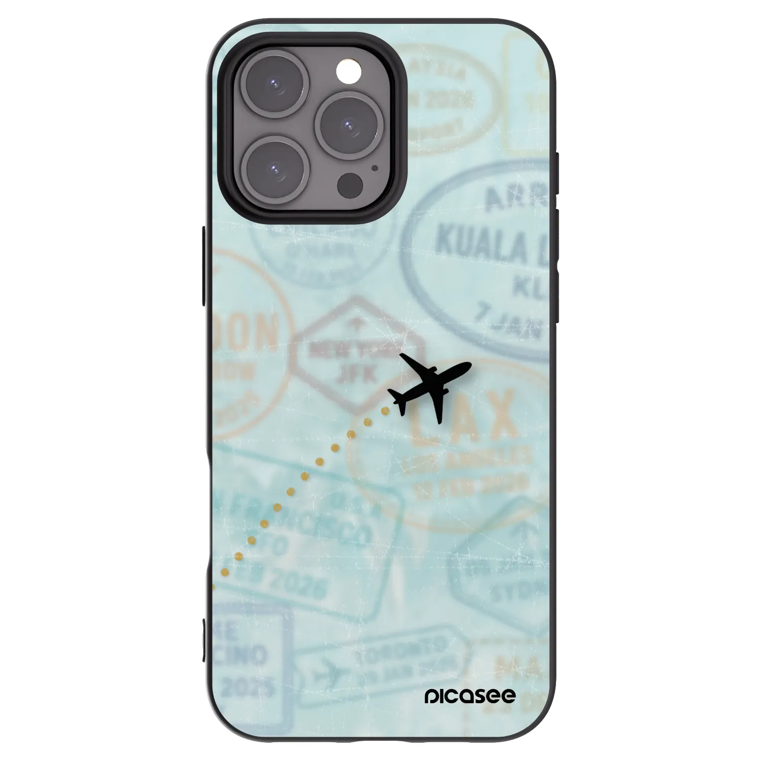 Picasee fekete szilikon tok az alábbi mobiltelefonokra Apple iPhone 16 Pro Max - FLIGHT PATH