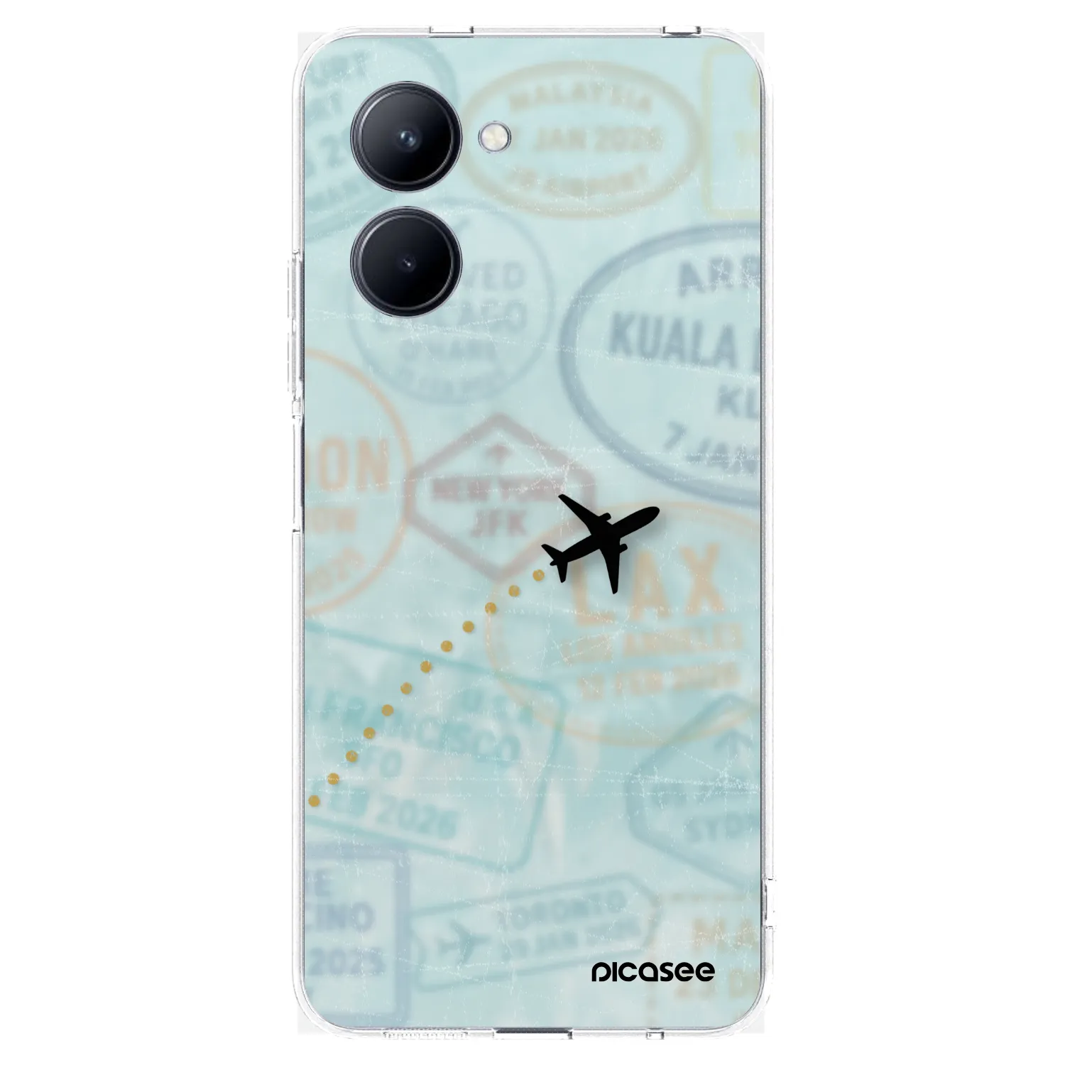 Picasee átlátszó szilikon tok az alábbi mobiltelefonokra Realme C33 (2023) - FLIGHT PATH