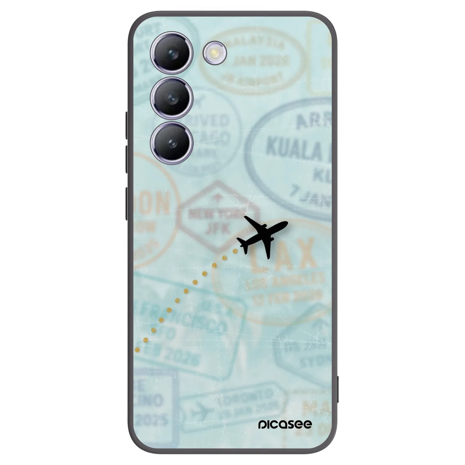 Picasee fekete szilikon tok az alábbi mobiltelefonokra Vivo V40 SE 5G - FLIGHT PATH