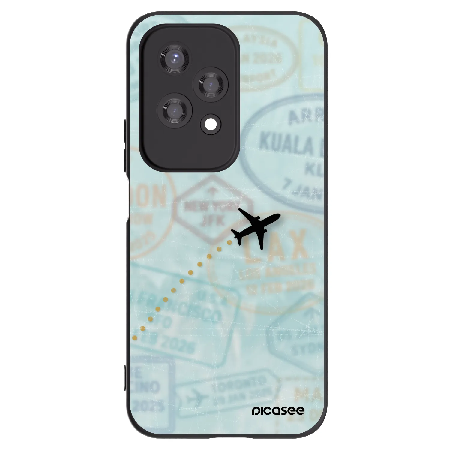 Picasee fekete szilikon tok az alábbi mobiltelefonokra Honor 200 Lite - FLIGHT PATH