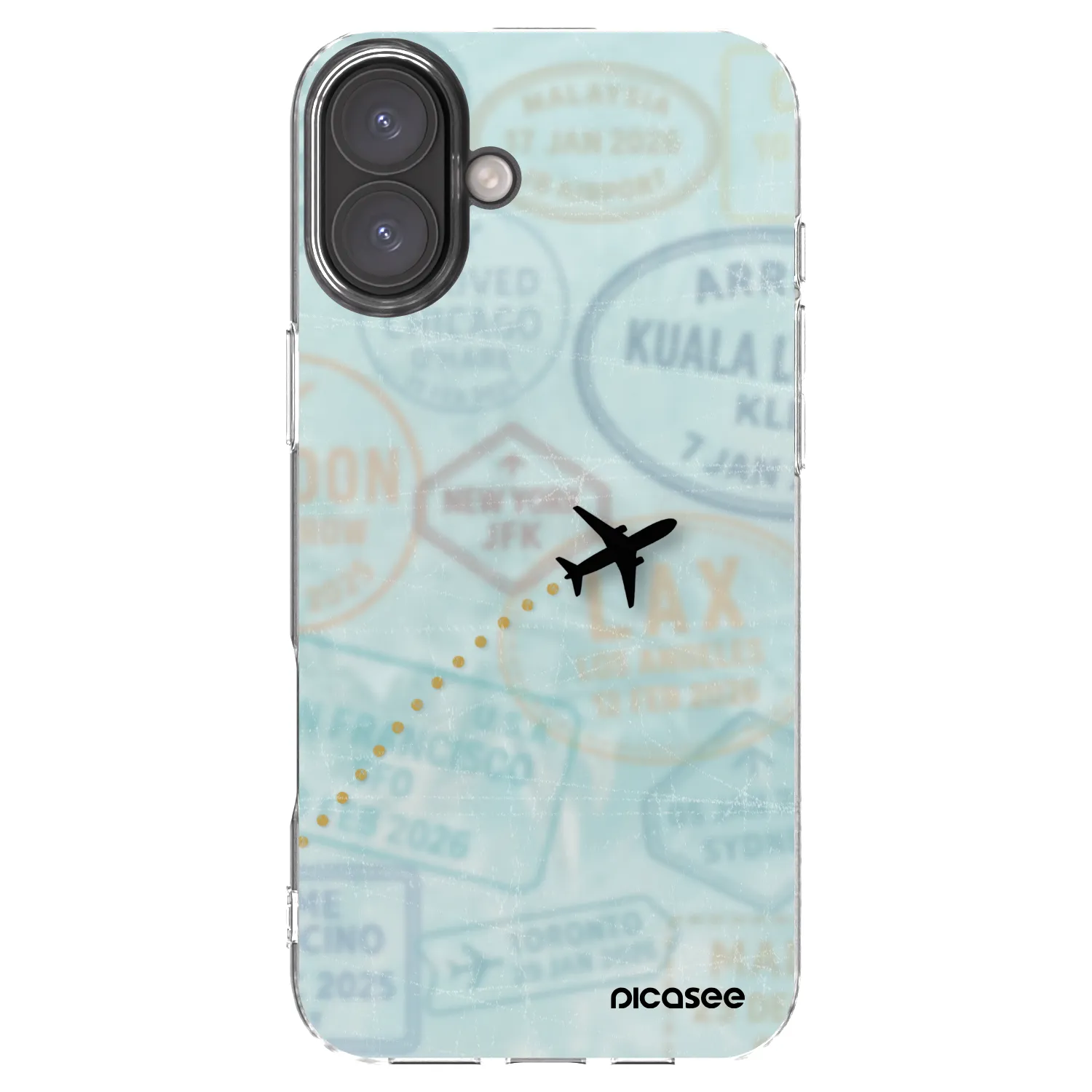 Picasee átlátszó szilikon tok az alábbi mobiltelefonokra Apple iPhone 16 Plus - FLIGHT PATH