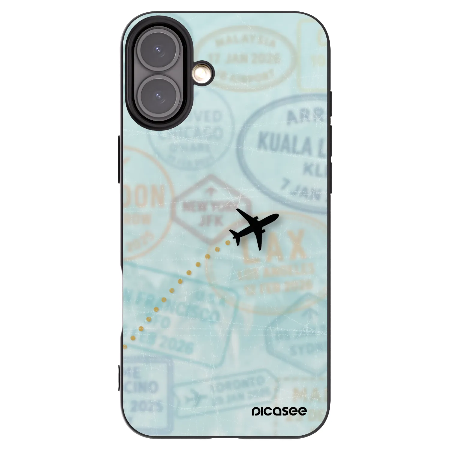 Picasee fekete szilikon tok az alábbi mobiltelefonokra Apple iPhone 16 Plus - FLIGHT PATH