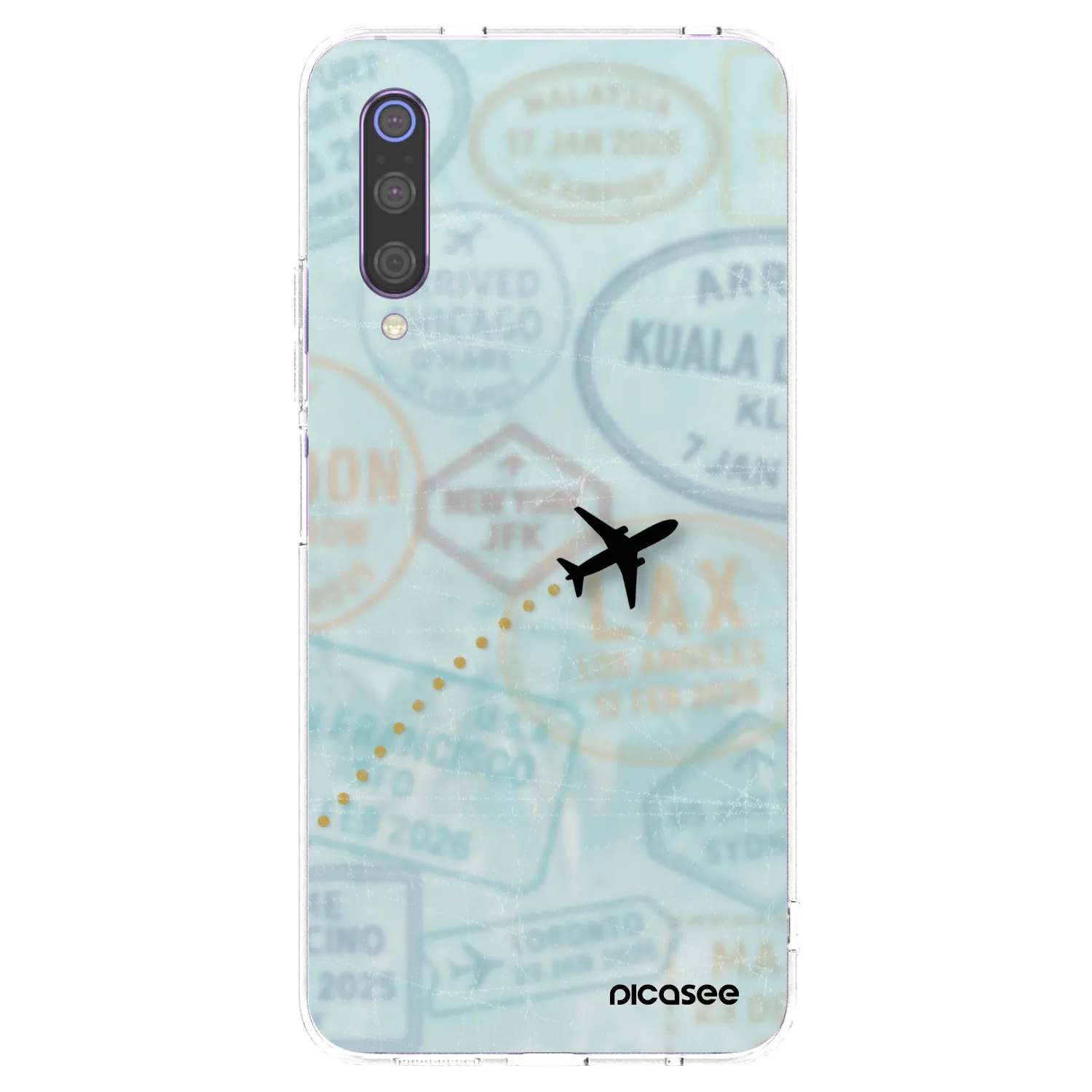 Picasee átlátszó szilikon tok az alábbi mobiltelefonokra Xiaomi Mi 9 - FLIGHT PATH