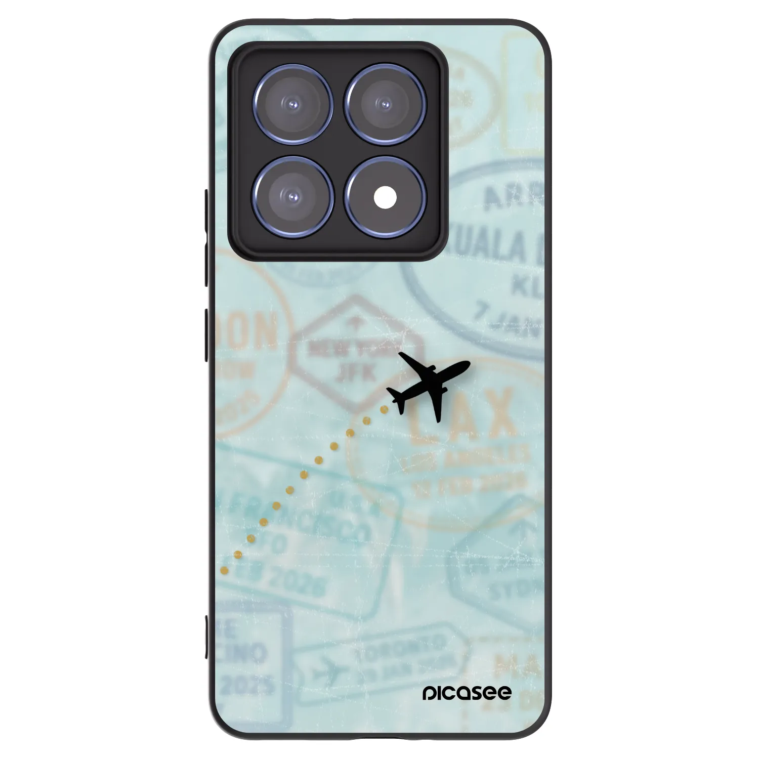 Picasee fekete szilikon tok az alábbi mobiltelefonokra Xiaomi 14T Pro - FLIGHT PATH